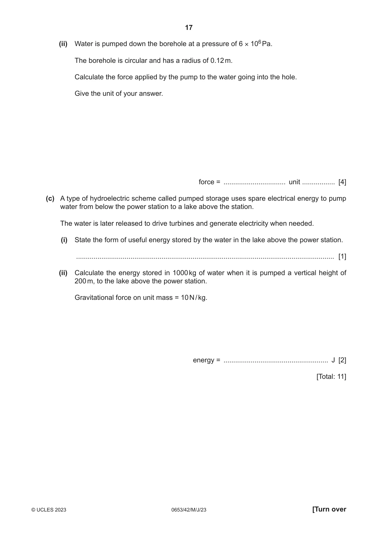 Cambridge IGCSE Science - Combined 0653 2023 May/June Paper 4 · Variant 2 question paper, page 17 of 24