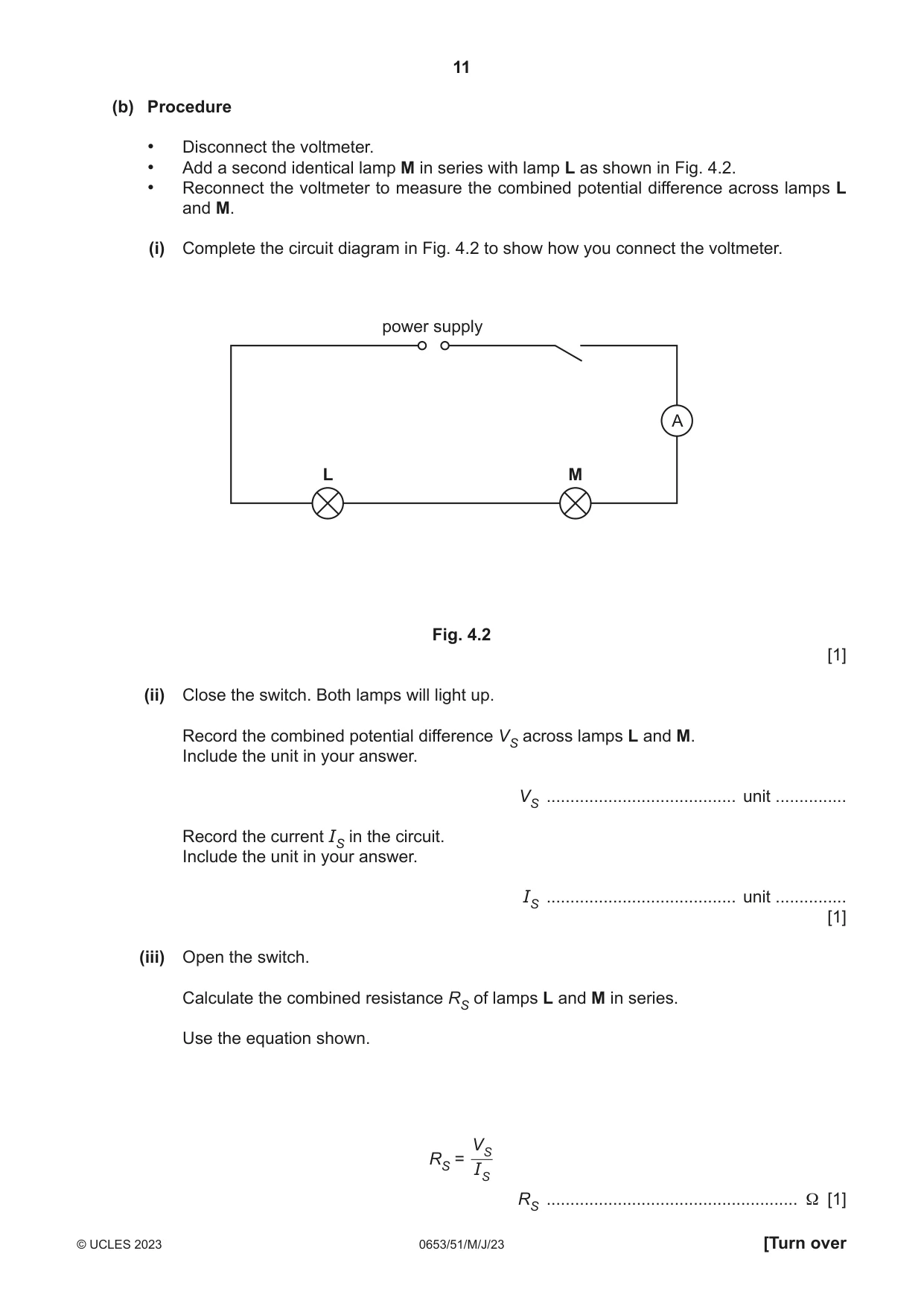 Cambridge IGCSE Science - Combined 0653 2023 May/June Paper 5 · Variant 1 question paper, page 11 of 16