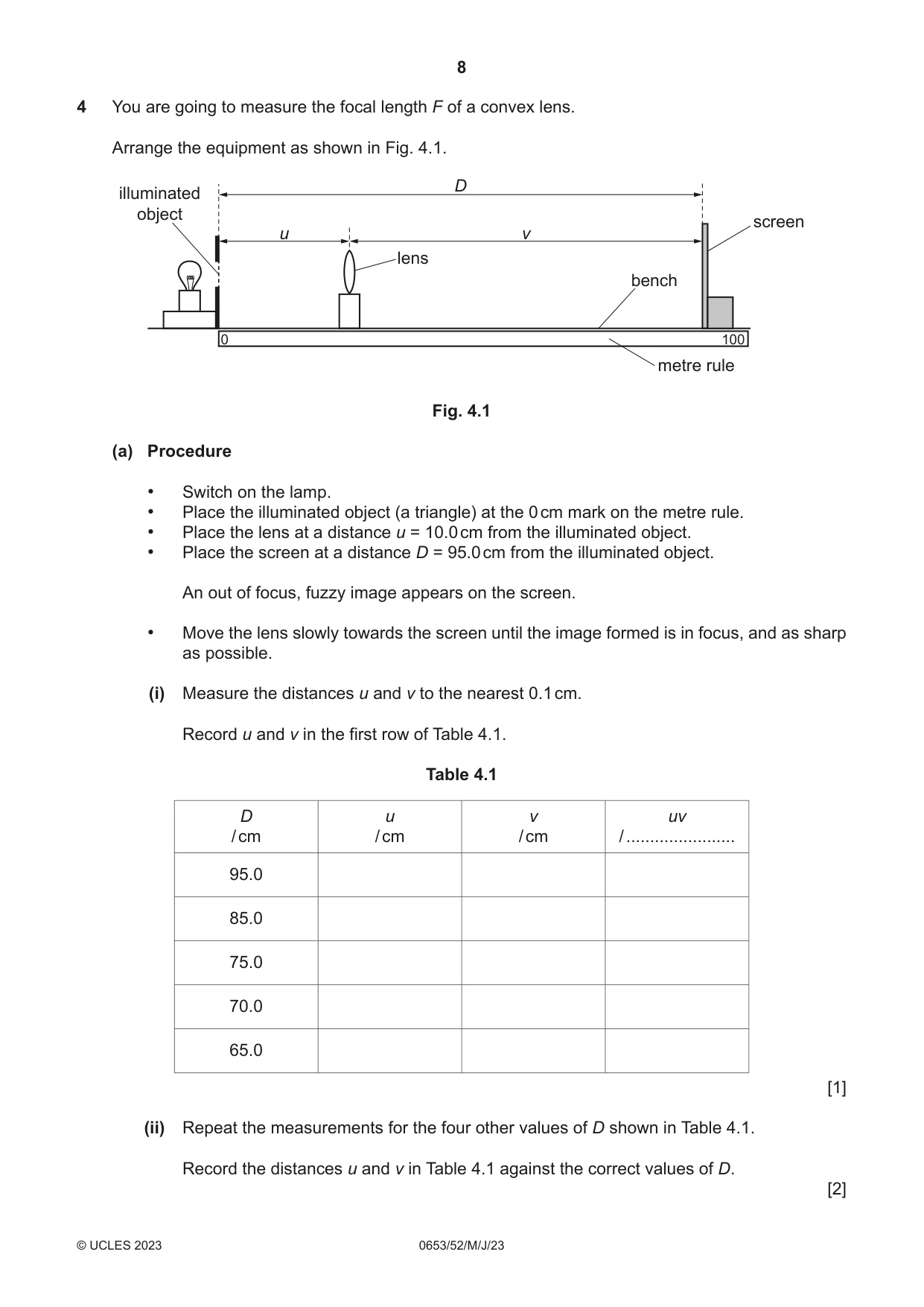 Cambridge IGCSE Science - Combined 0653 2023 May/June Paper 5 · Variant 2 question paper, page 8 of 12