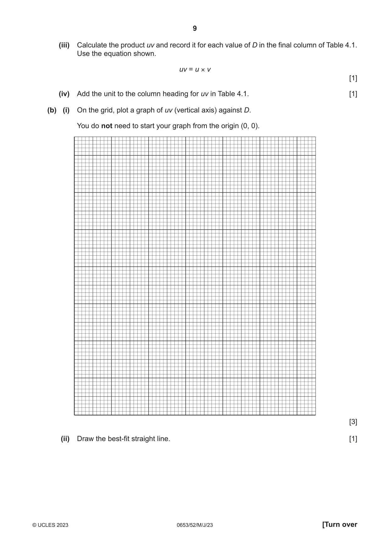Cambridge IGCSE Science - Combined 0653 2023 May/June Paper 5 · Variant 2 question paper, page 9 of 12