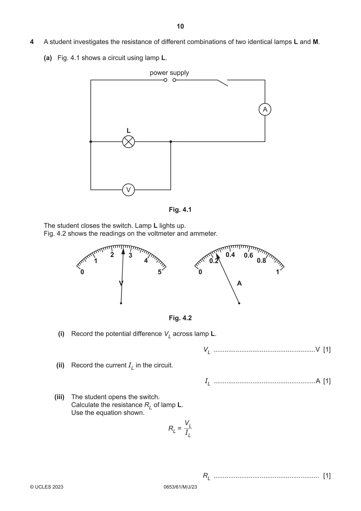Cambridge IGCSE Science - Combined 0653 2023 May/June Paper 6 · Variant 1 question paper, page 10 of 16