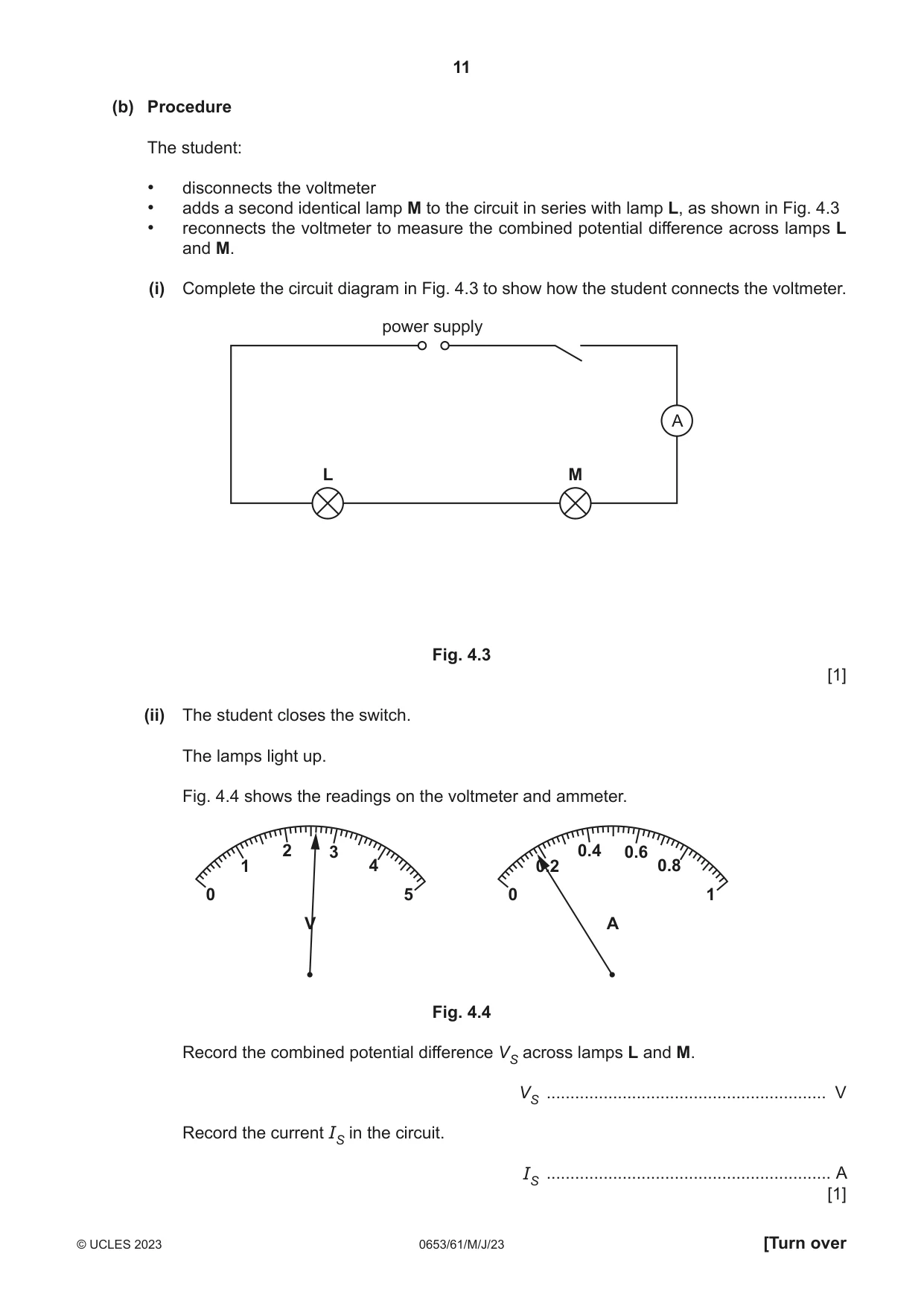 Cambridge IGCSE Science - Combined 0653 2023 May/June Paper 6 · Variant 1 question paper, page 11 of 16