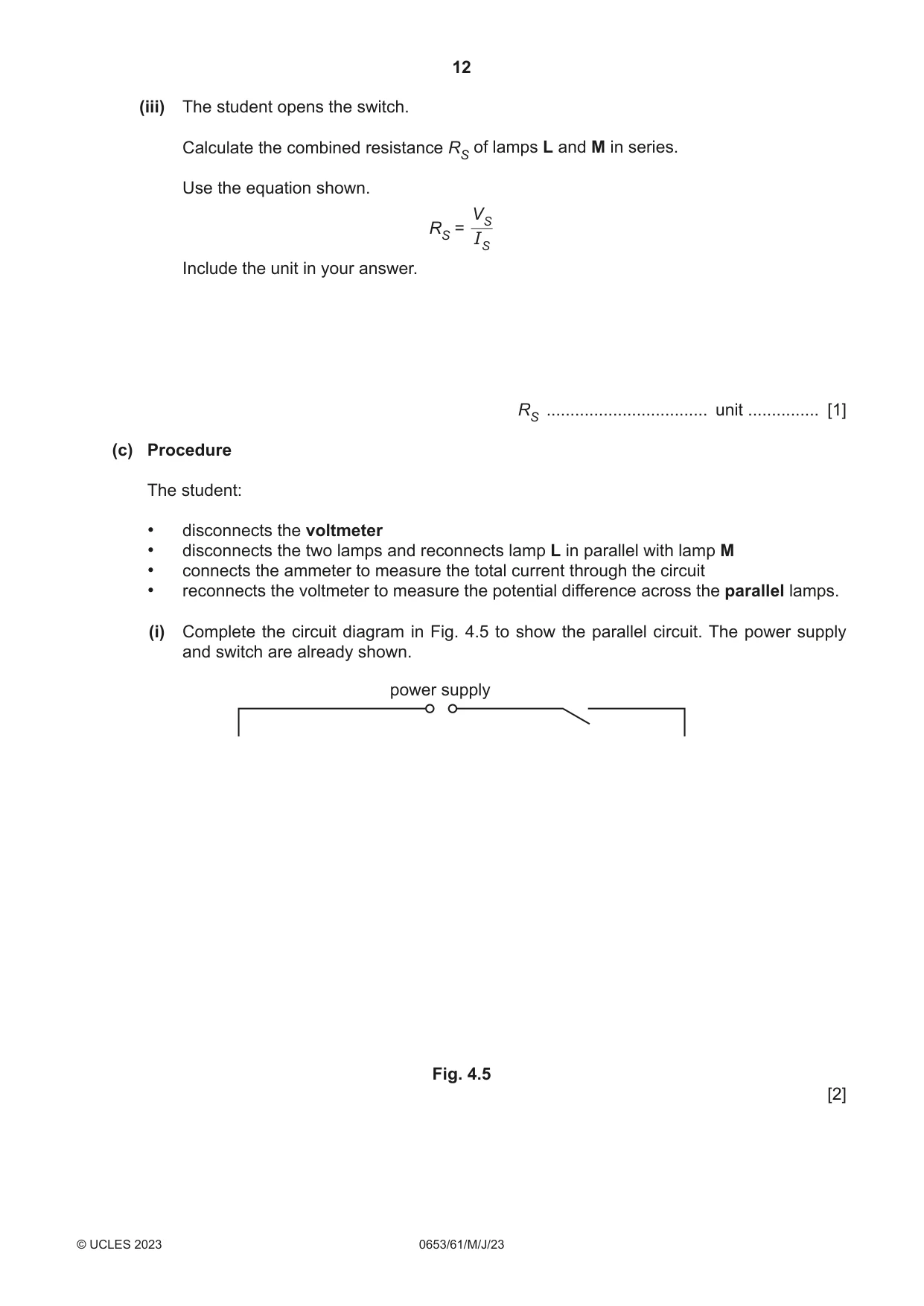 Cambridge IGCSE Science - Combined 0653 2023 May/June Paper 6 · Variant 1 question paper, page 12 of 16