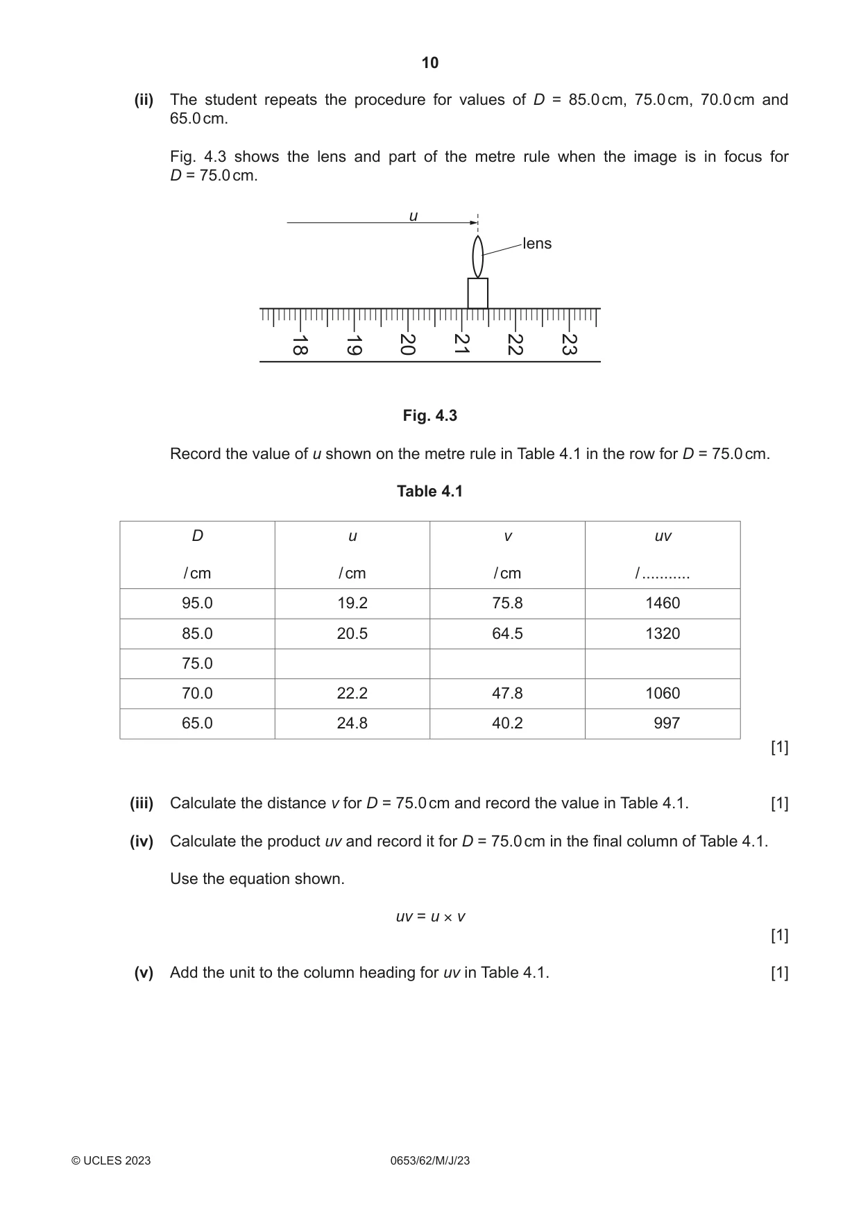 Cambridge IGCSE Science - Combined 0653 2023 May/June Paper 6 · Variant 2 question paper, page 10 of 12