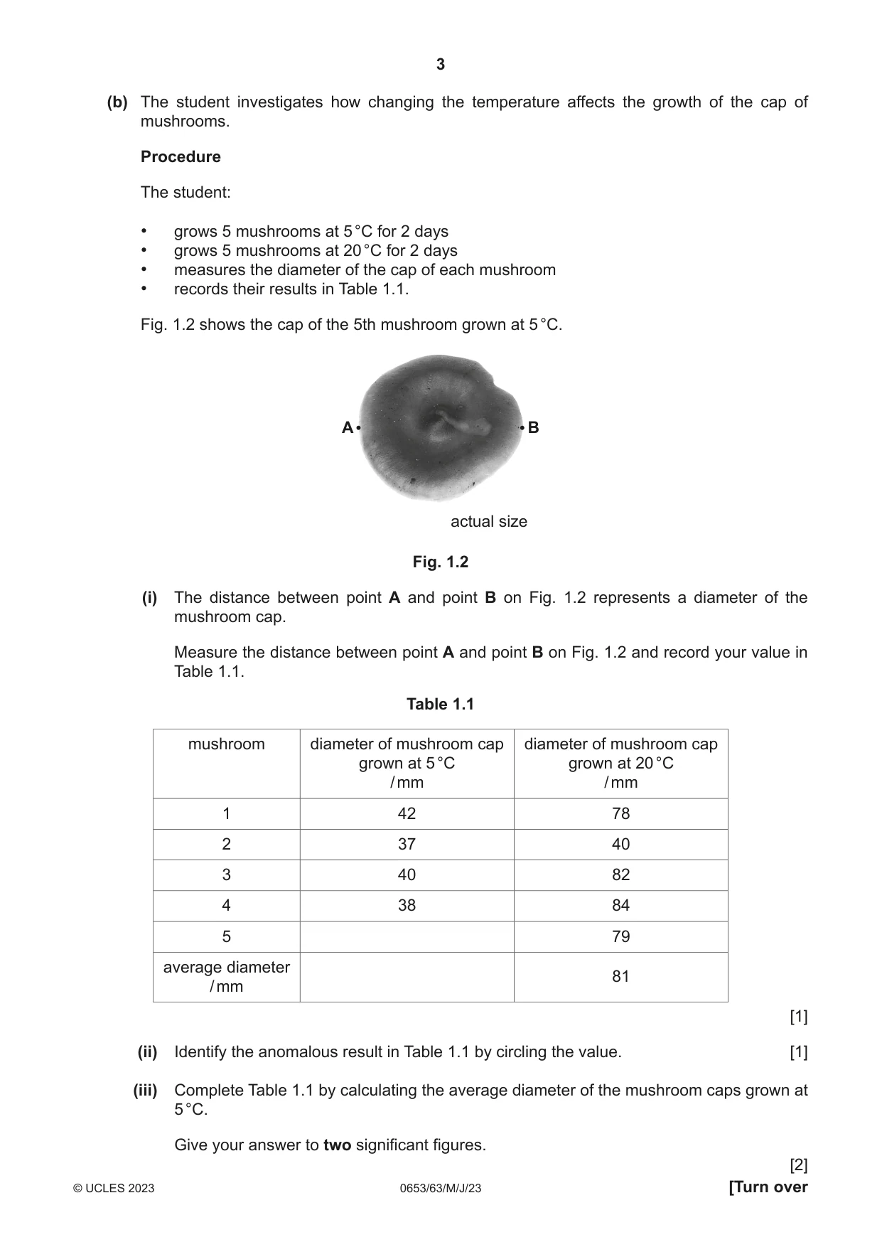Cambridge IGCSE Science - Combined 0653 2023 May/June Paper 6 · Variant 3 question paper, page 3 of 16
