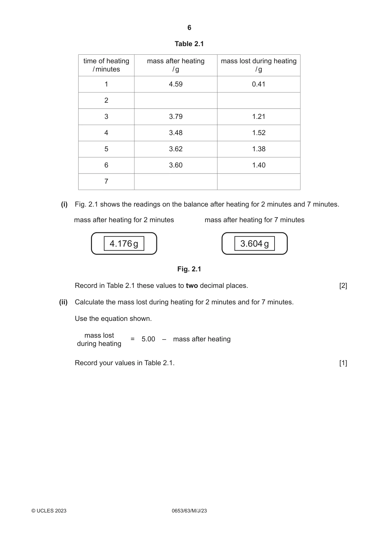 Cambridge IGCSE Science - Combined 0653 2023 May/June Paper 6 · Variant 3 question paper, page 6 of 16