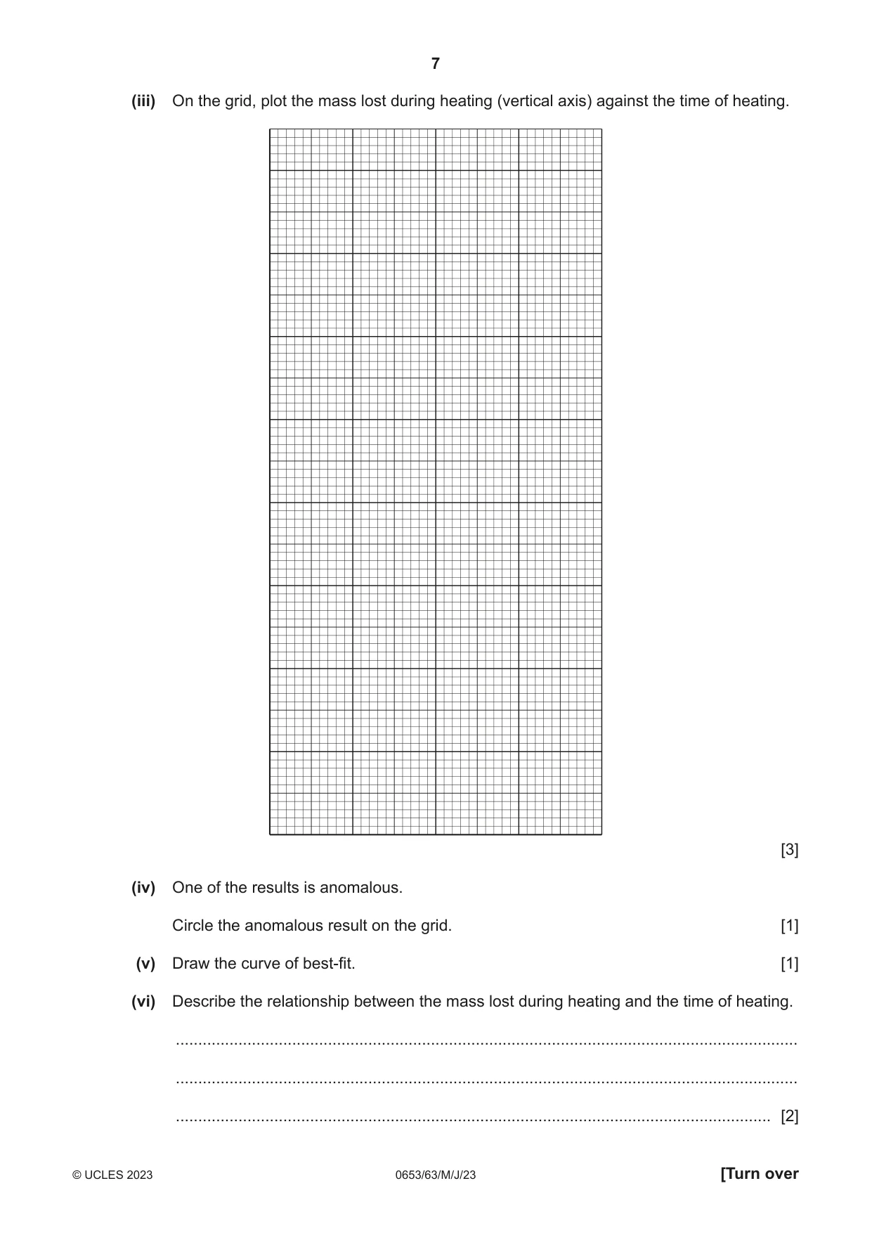 Cambridge IGCSE Science - Combined 0653 2023 May/June Paper 6 · Variant 3 question paper, page 7 of 16