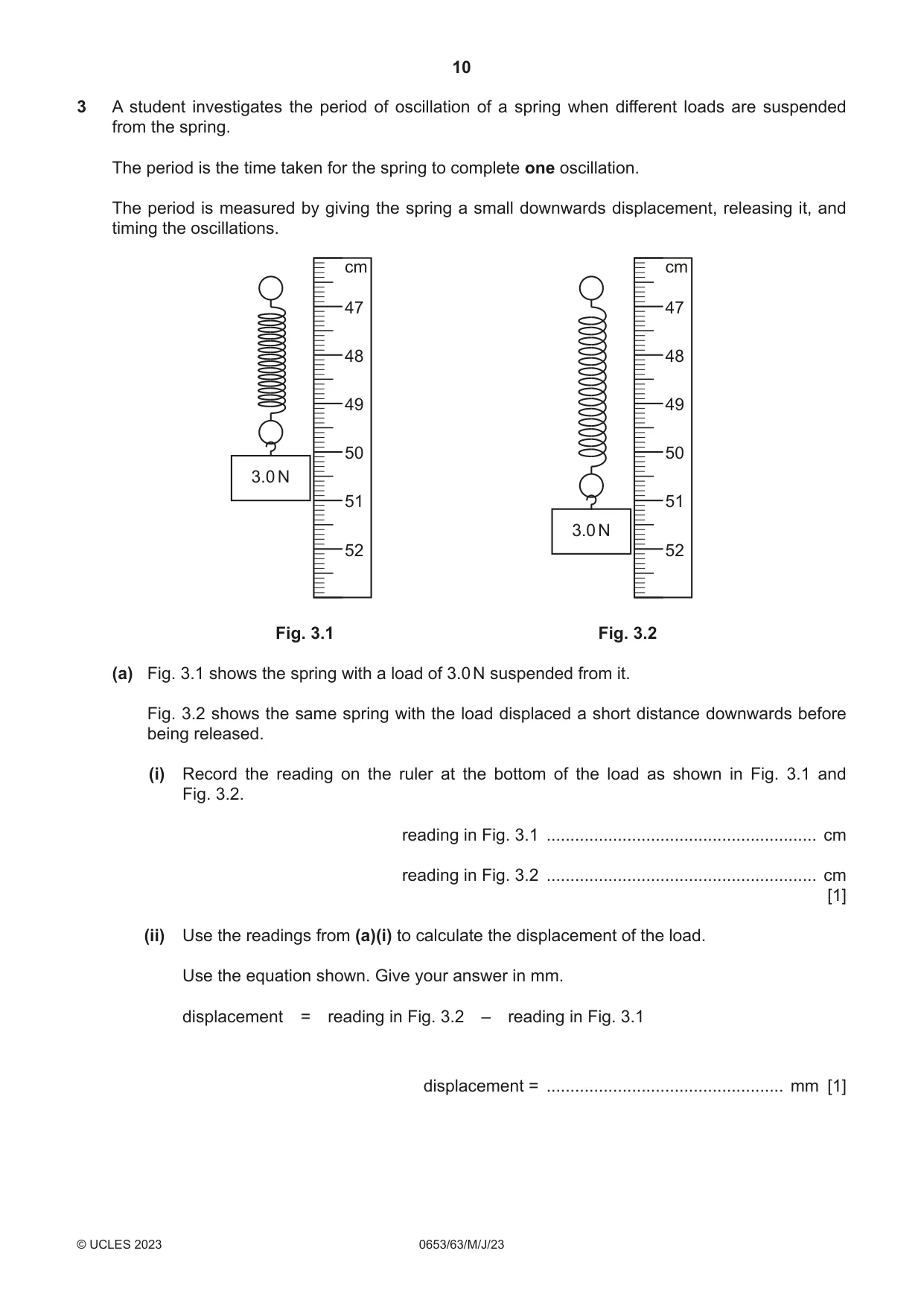 Cambridge IGCSE Science - Combined 0653 2023 May/June Paper 6 · Variant 3 question paper, page 10 of 16