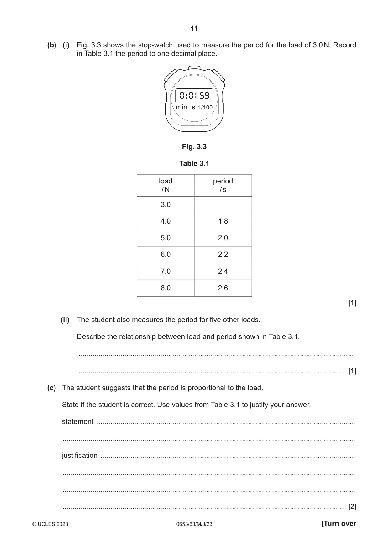 Cambridge IGCSE Science - Combined 0653 2023 May/June Paper 6 · Variant 3 question paper, page 11 of 16