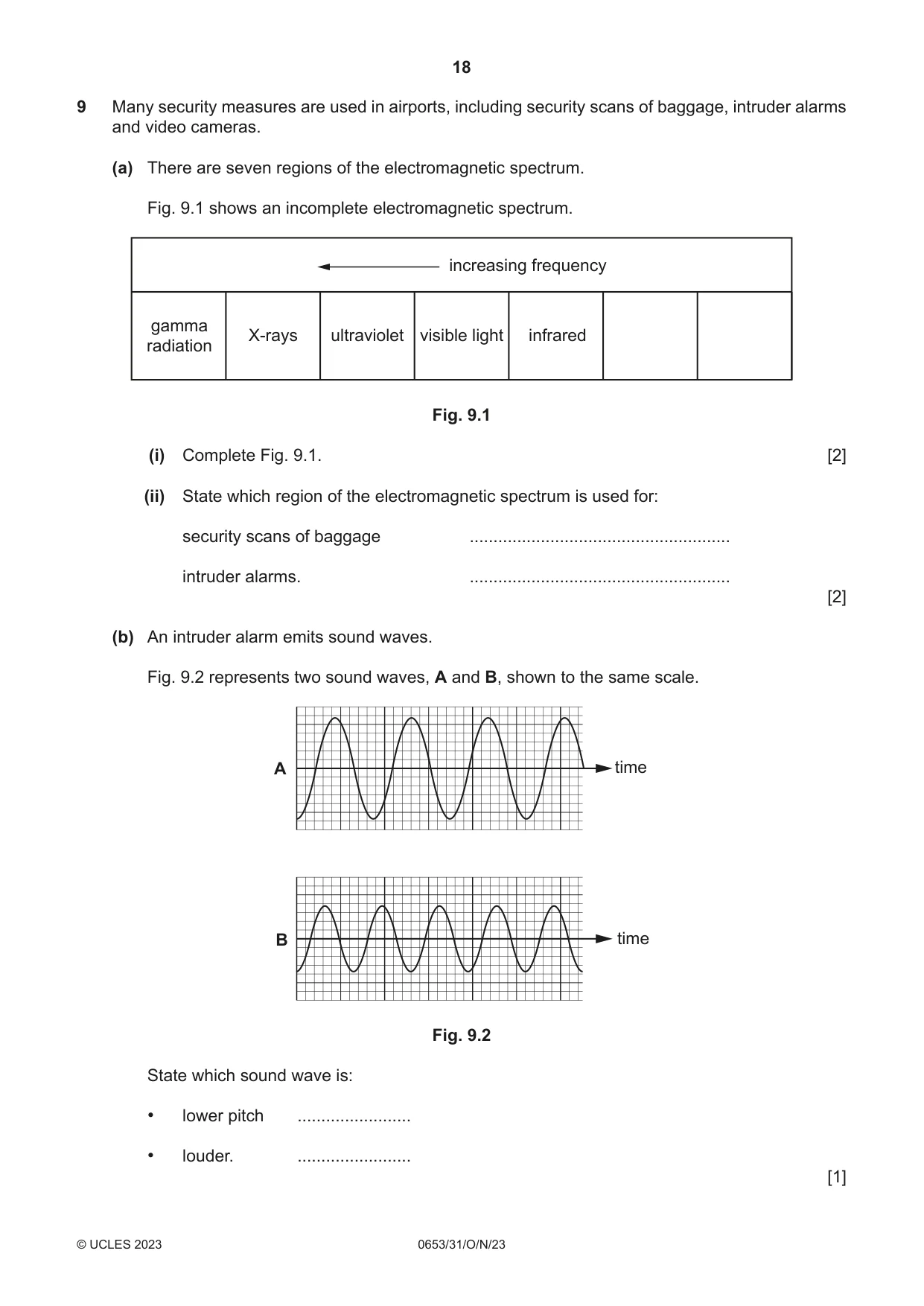 Cambridge IGCSE Science - Combined 0653 2023 Oct/Nov Paper 3 · Variant 1 question paper, page 18 of 20