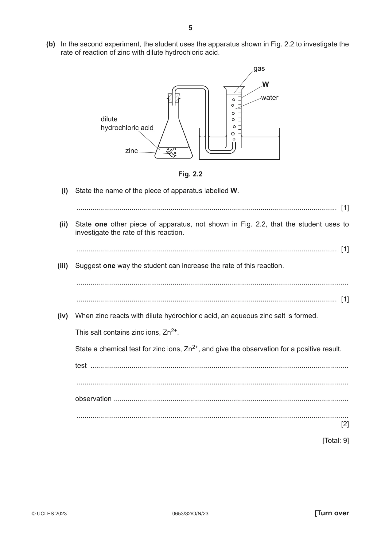 Cambridge IGCSE Science - Combined 0653 2023 Oct/Nov Paper 3 · Variant 2 question paper, page 5 of 24
