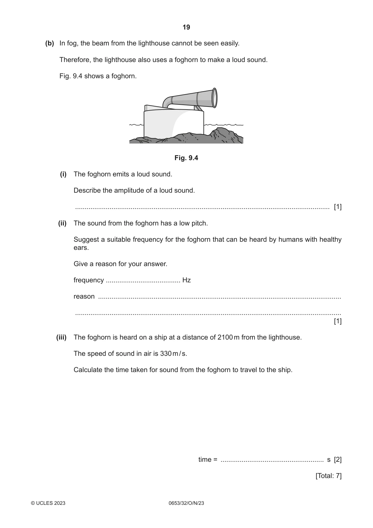 Cambridge IGCSE Science - Combined 0653 2023 Oct/Nov Paper 3 · Variant 2 question paper, page 19 of 24