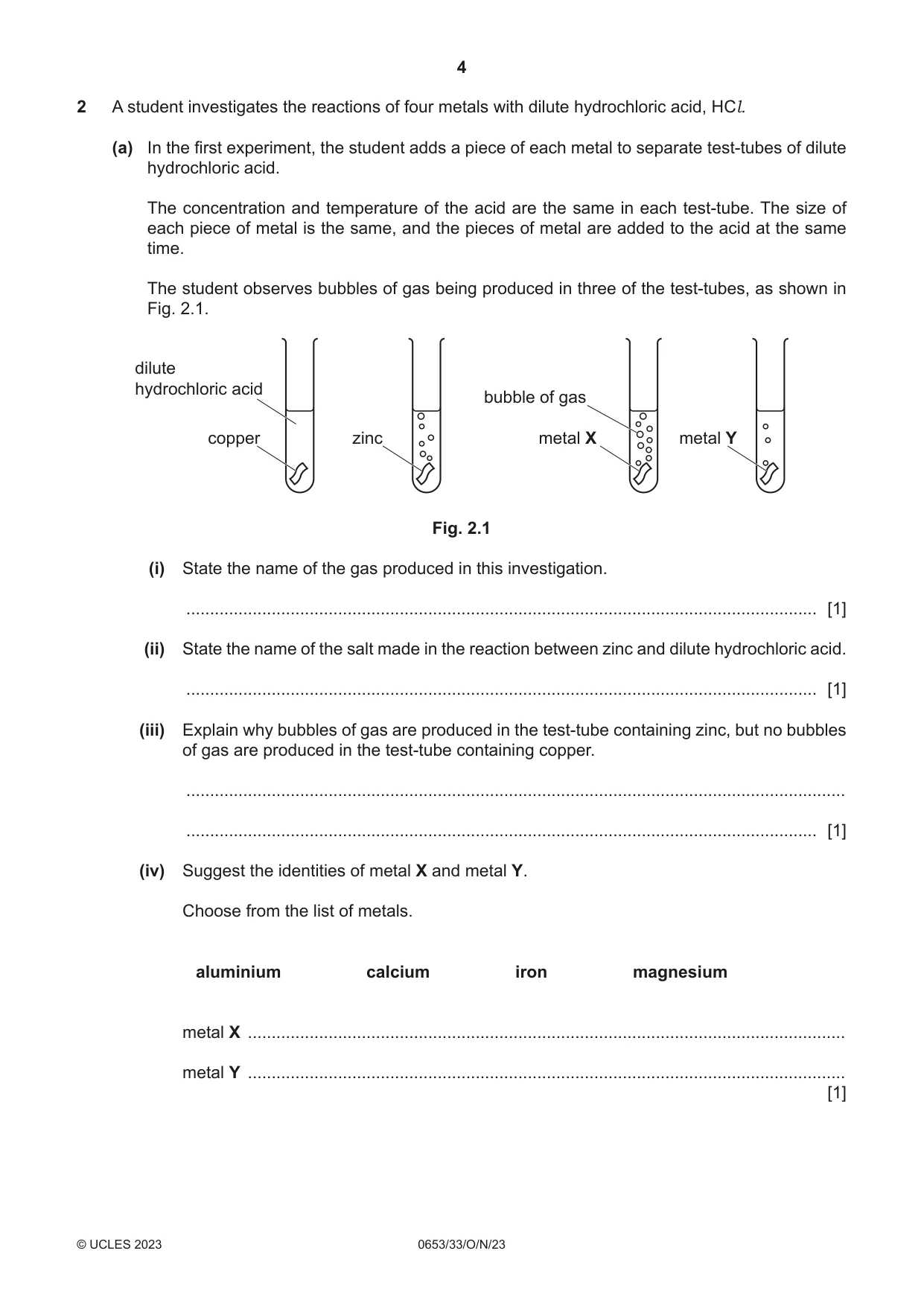 Cambridge IGCSE Science - Combined 0653 2023 Oct/Nov Paper 3 · Variant 3 question paper, page 4 of 24