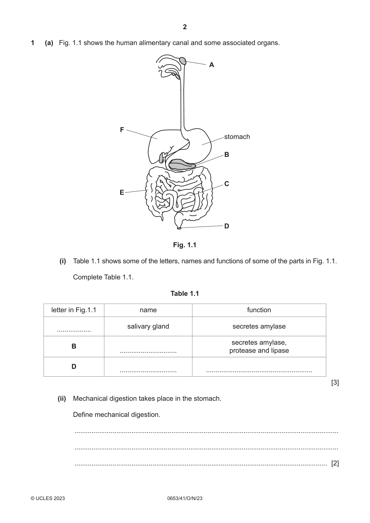 Cambridge IGCSE Science - Combined 0653 2023 Oct/Nov Paper 4 · Variant 1 question paper, page 2 of 20