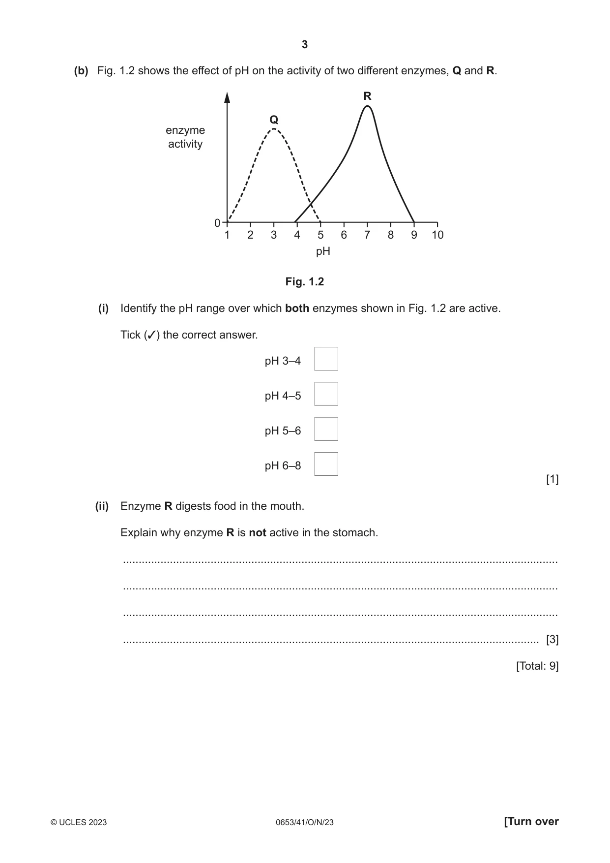 Cambridge IGCSE Science - Combined 0653 2023 Oct/Nov Paper 4 · Variant 1 question paper, page 3 of 20