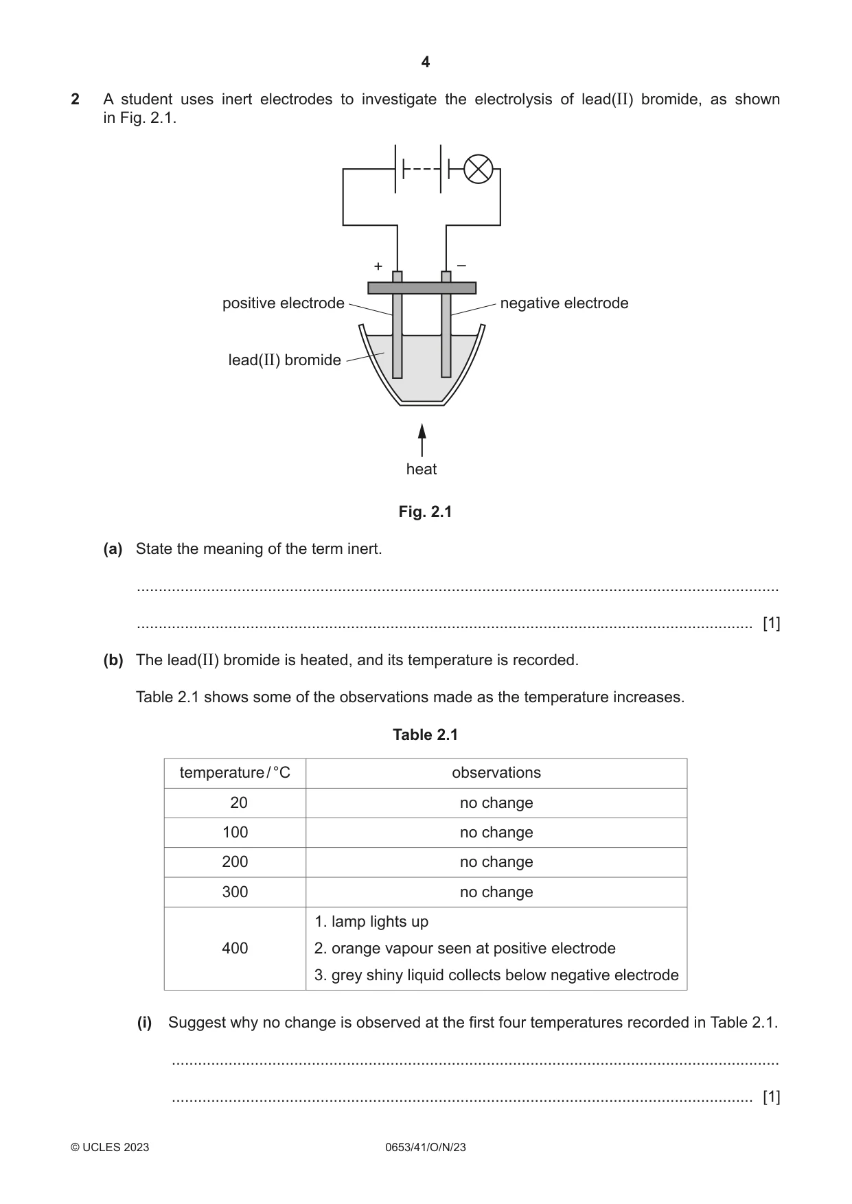 Cambridge IGCSE Science - Combined 0653 2023 Oct/Nov Paper 4 · Variant 1 question paper, page 4 of 20