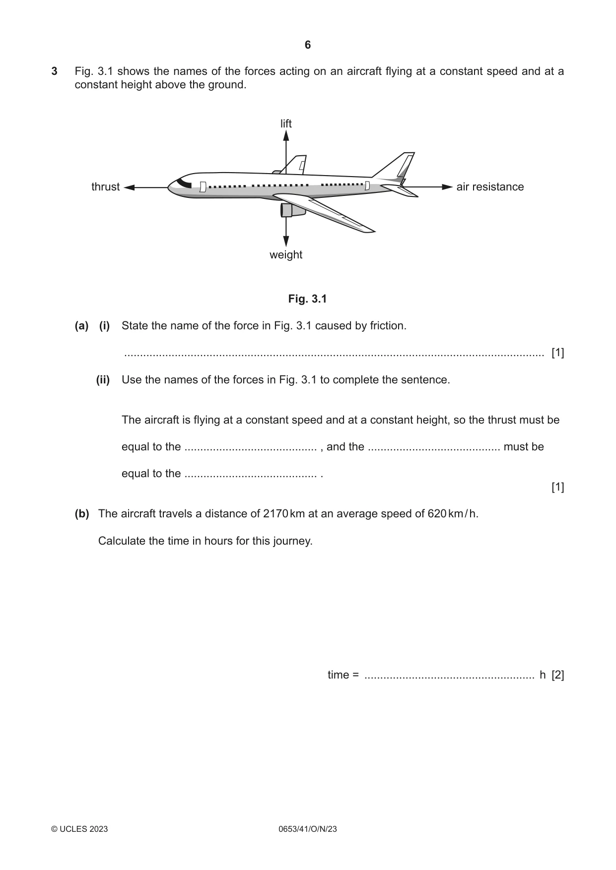 Cambridge IGCSE Science - Combined 0653 2023 Oct/Nov Paper 4 · Variant 1 question paper, page 6 of 20