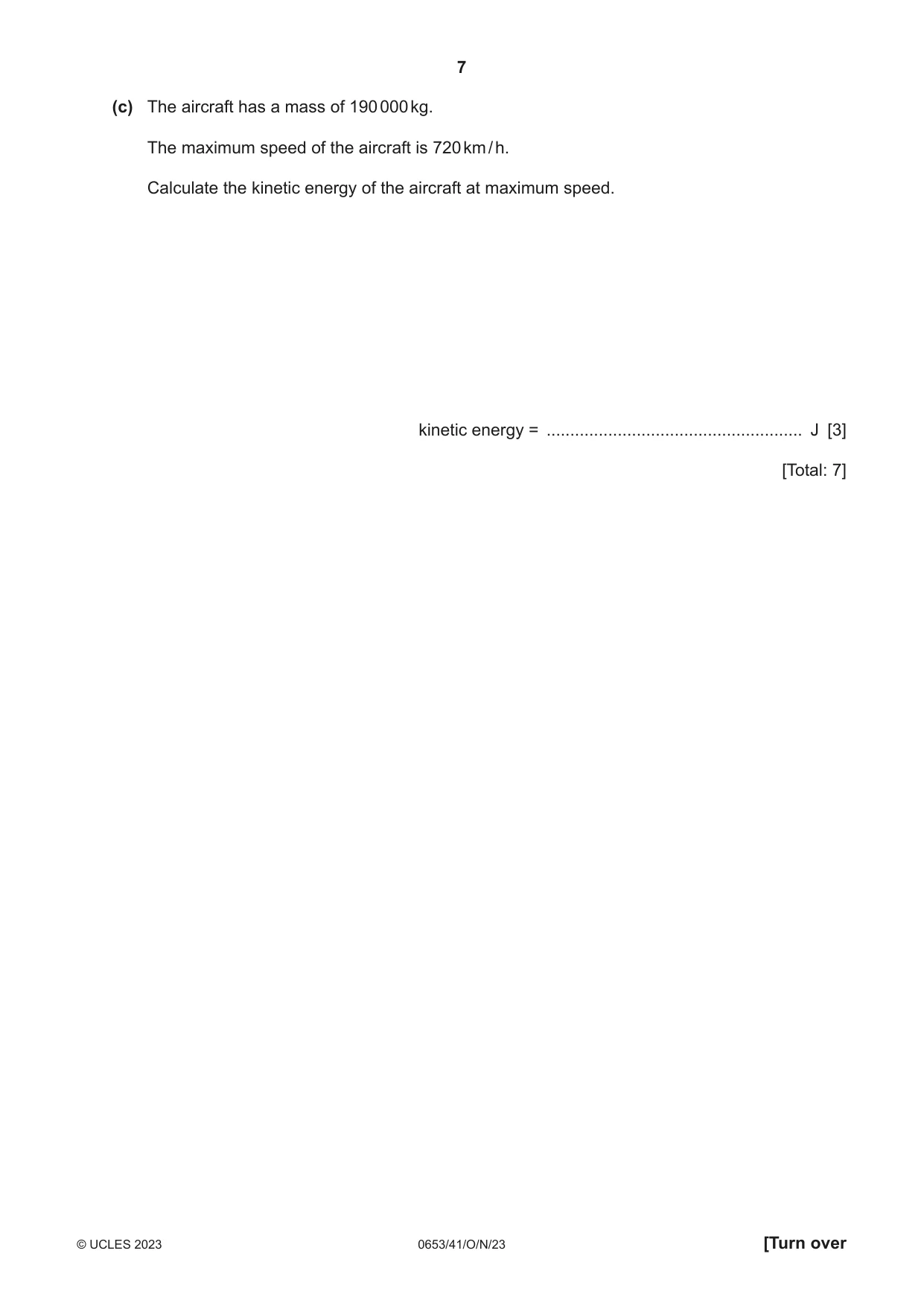 Cambridge IGCSE Science - Combined 0653 2023 Oct/Nov Paper 4 · Variant 1 question paper, page 7 of 20