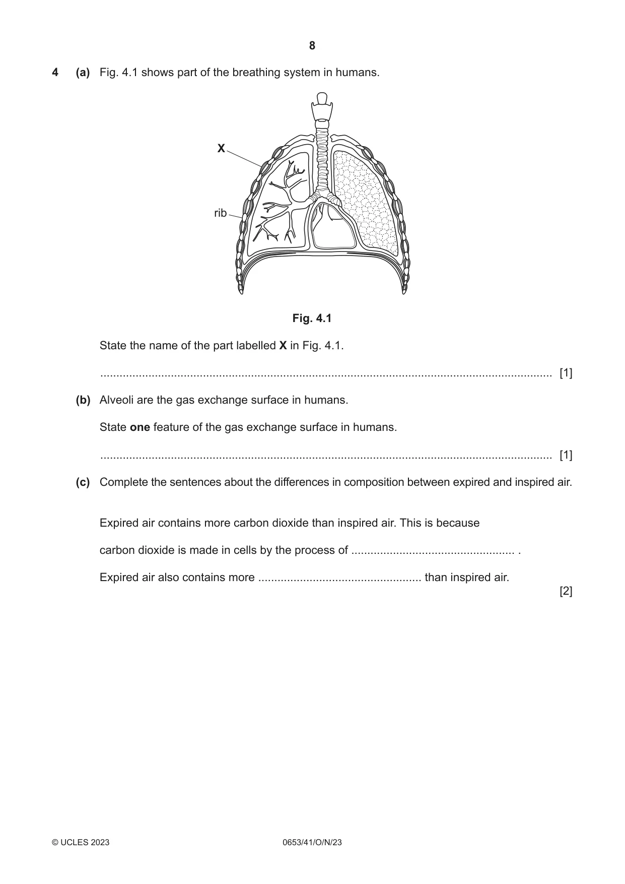 Cambridge IGCSE Science - Combined 0653 2023 Oct/Nov Paper 4 · Variant 1 question paper, page 8 of 20