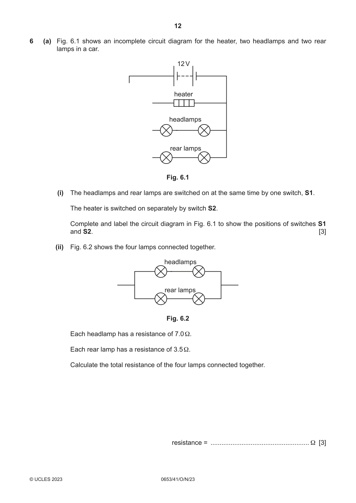 Cambridge IGCSE Science - Combined 0653 2023 Oct/Nov Paper 4 · Variant 1 question paper, page 12 of 20