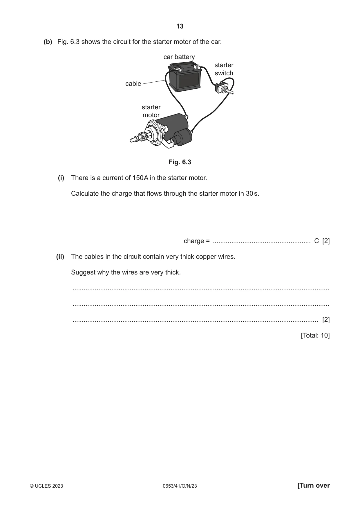 Cambridge IGCSE Science - Combined 0653 2023 Oct/Nov Paper 4 · Variant 1 question paper, page 13 of 20