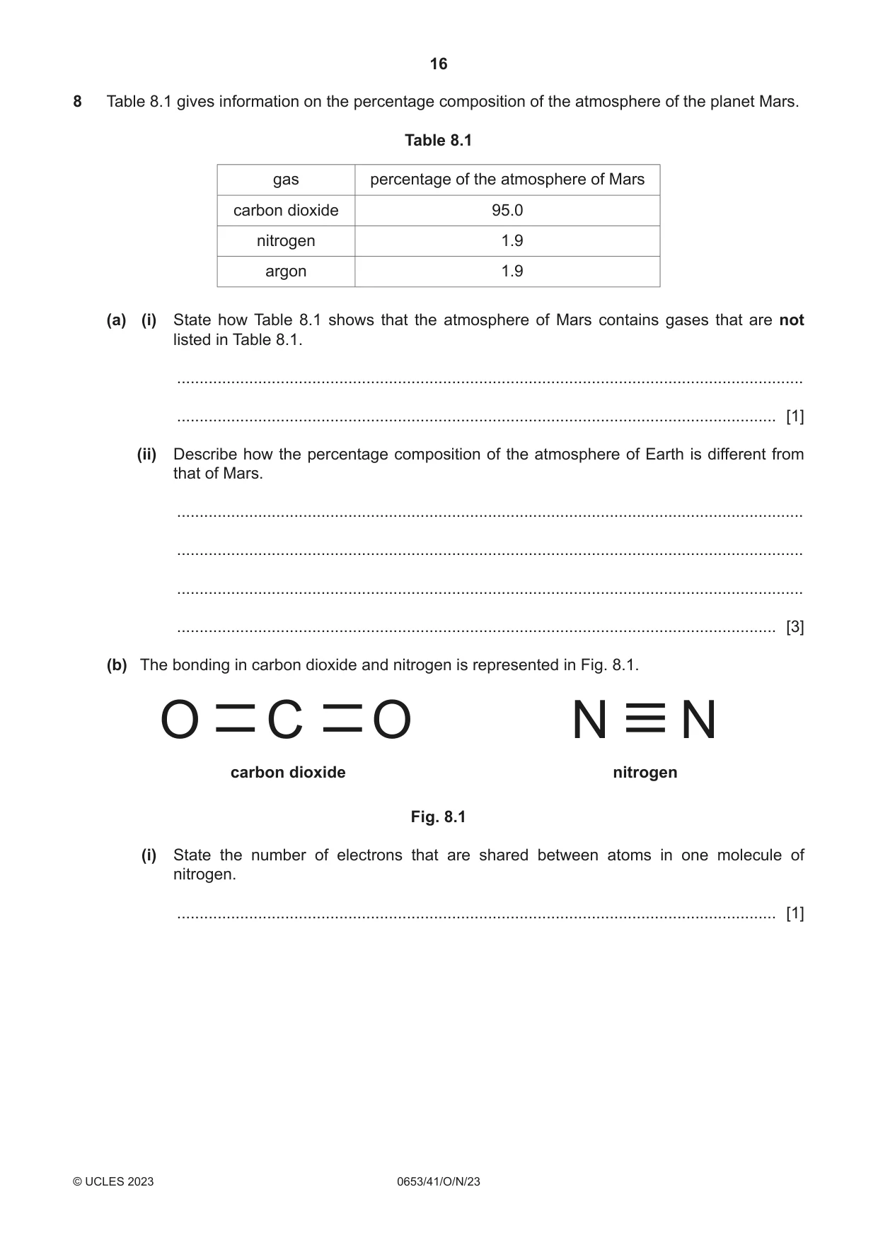 Cambridge IGCSE Science - Combined 0653 2023 Oct/Nov Paper 4 · Variant 1 question paper, page 16 of 20
