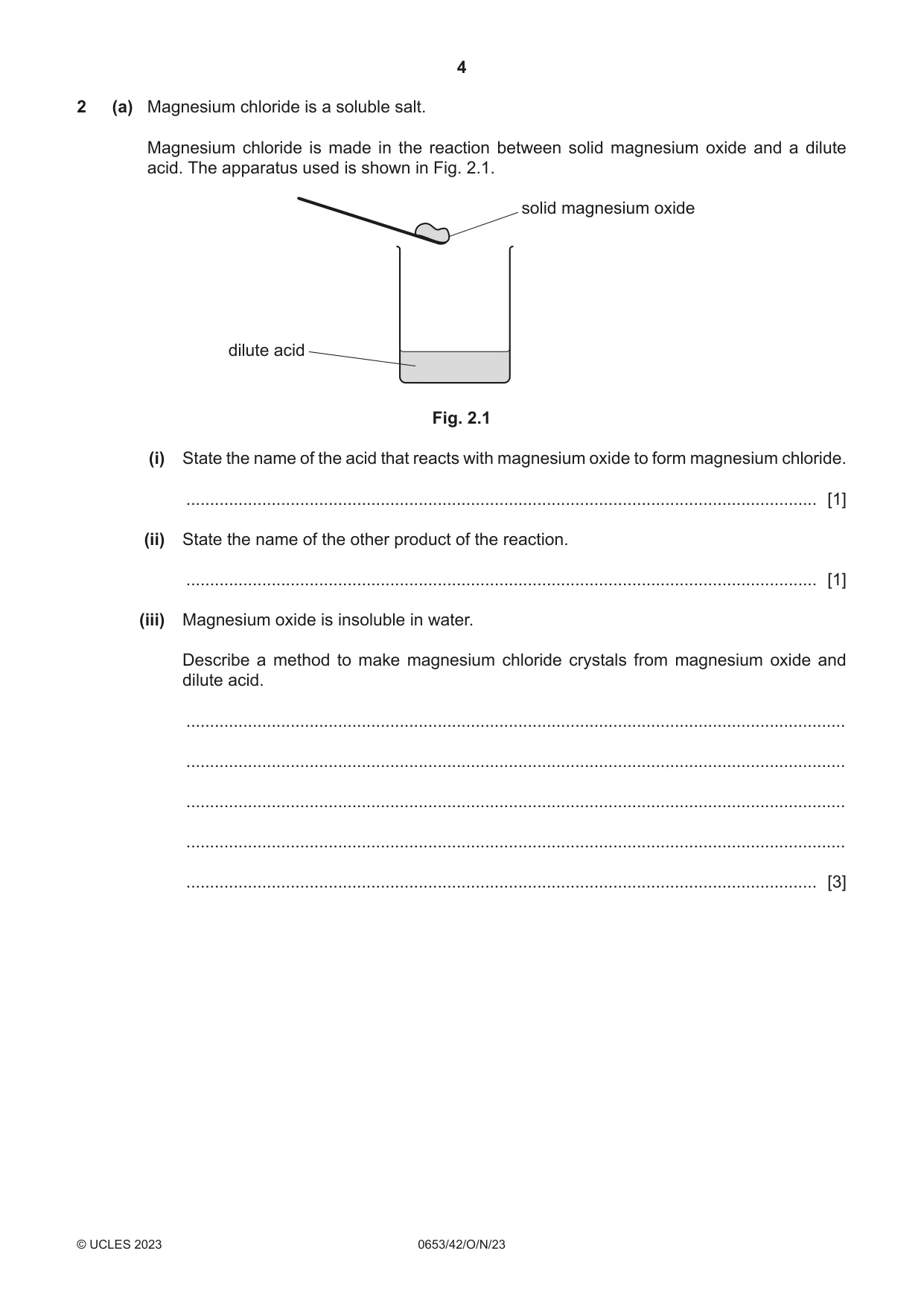 Cambridge IGCSE Science - Combined 0653 2023 Oct/Nov Paper 4 · Variant 2 question paper, page 4 of 20