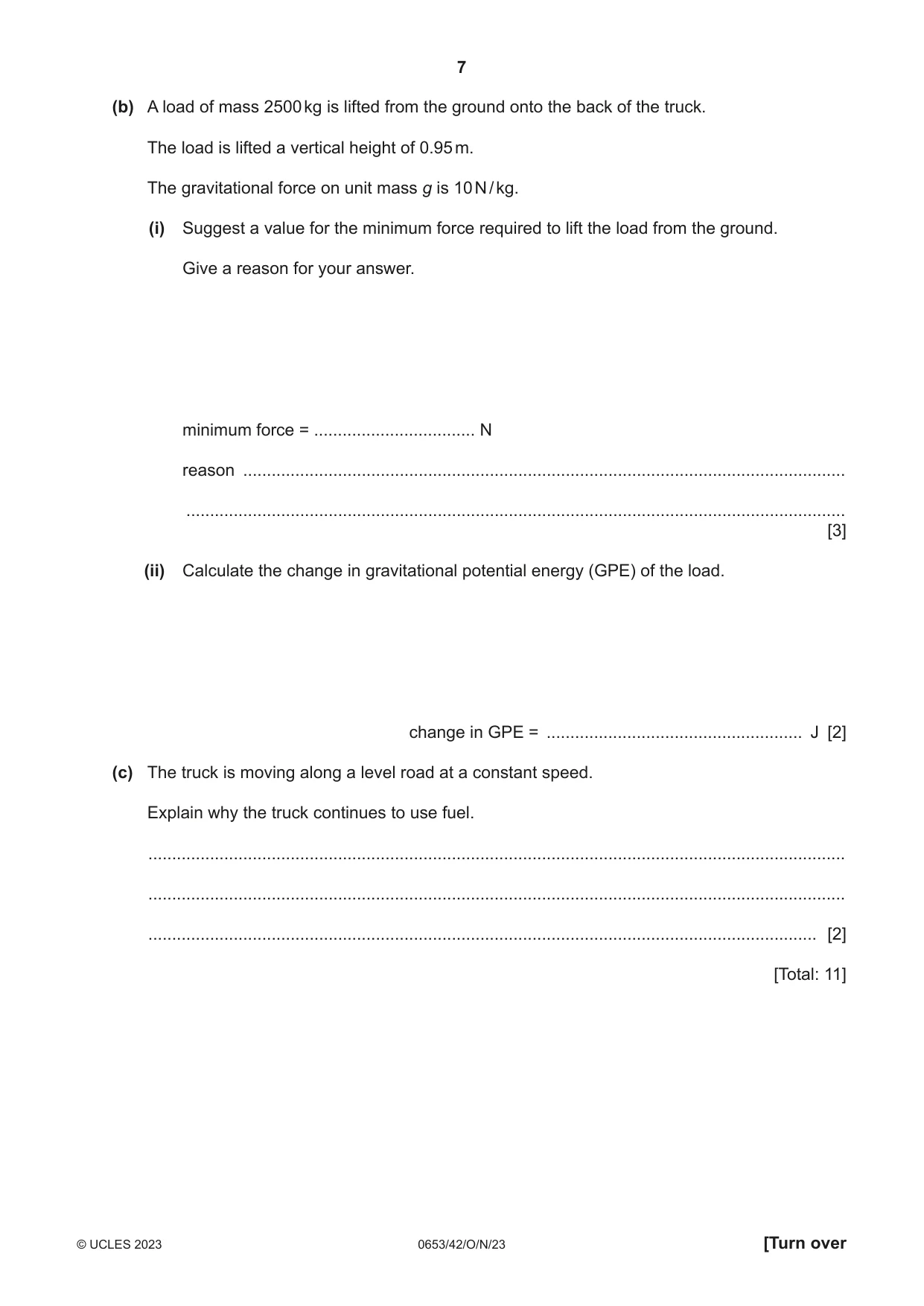 Cambridge IGCSE Science - Combined 0653 2023 Oct/Nov Paper 4 · Variant 2 question paper, page 7 of 20