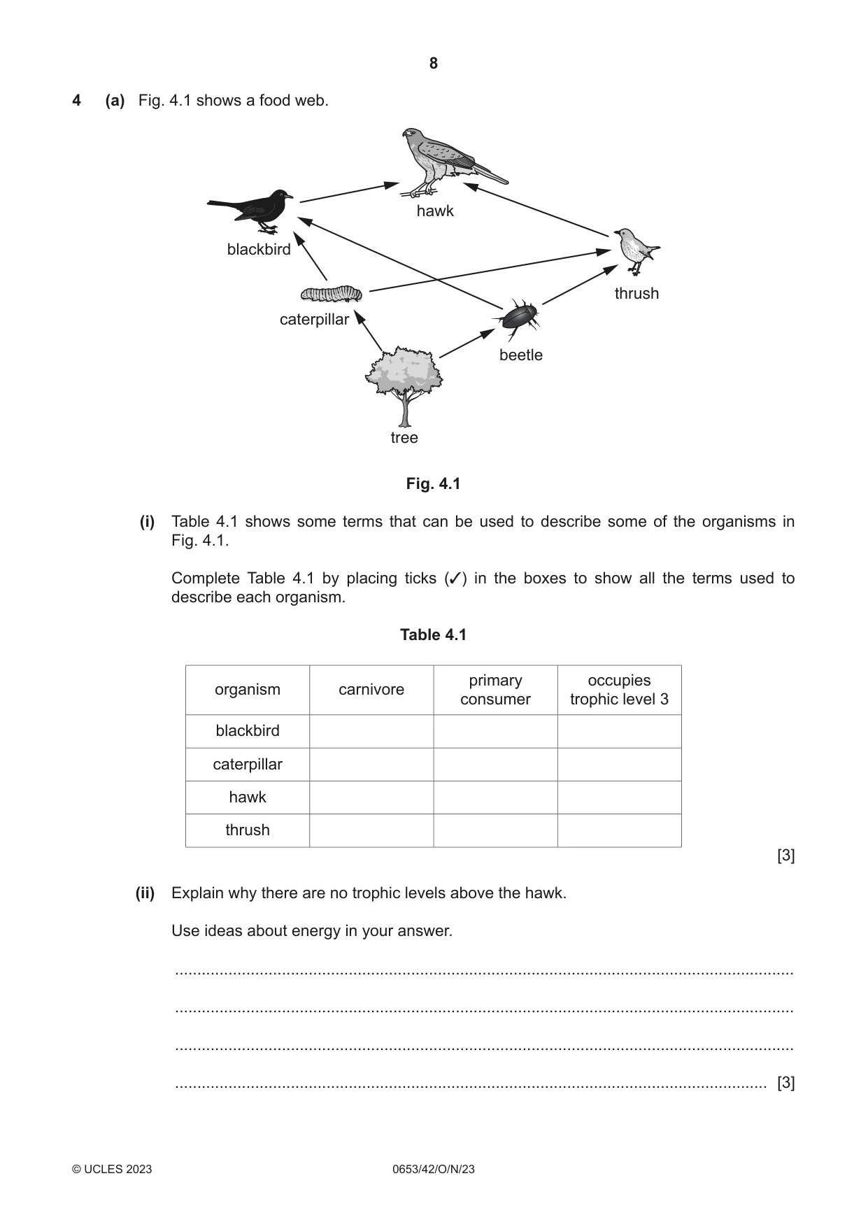 Cambridge IGCSE Science - Combined 0653 2023 Oct/Nov Paper 4 · Variant 2 question paper, page 8 of 20