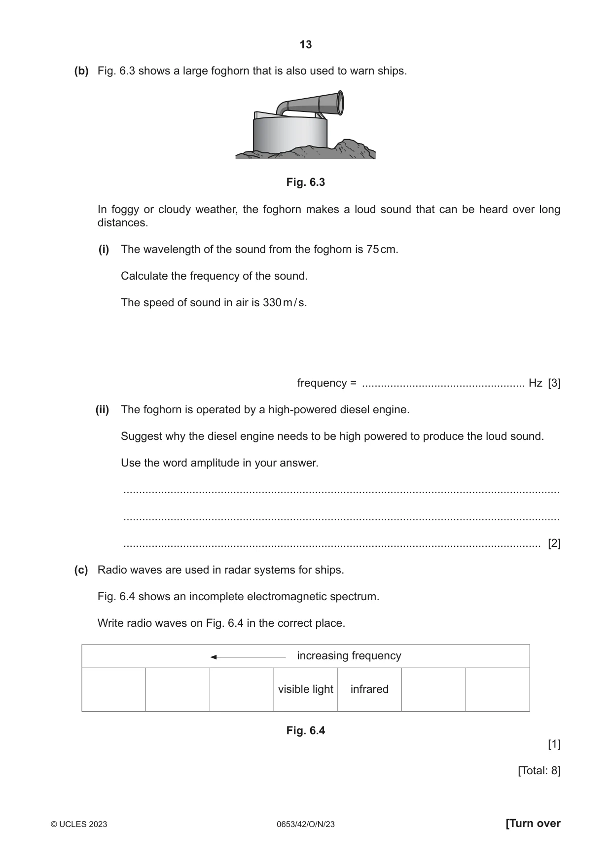 Cambridge IGCSE Science - Combined 0653 2023 Oct/Nov Paper 4 · Variant 2 question paper, page 13 of 20