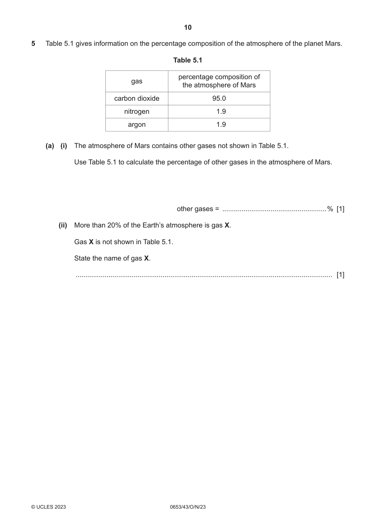 Cambridge IGCSE Science - Combined 0653 2023 Oct/Nov Paper 4 · Variant 3 question paper, page 10 of 24