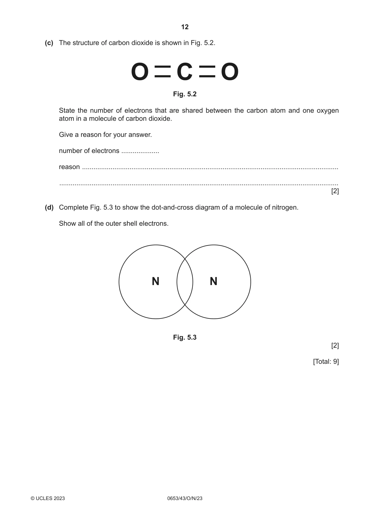 Cambridge IGCSE Science - Combined 0653 2023 Oct/Nov Paper 4 · Variant 3 question paper, page 12 of 24