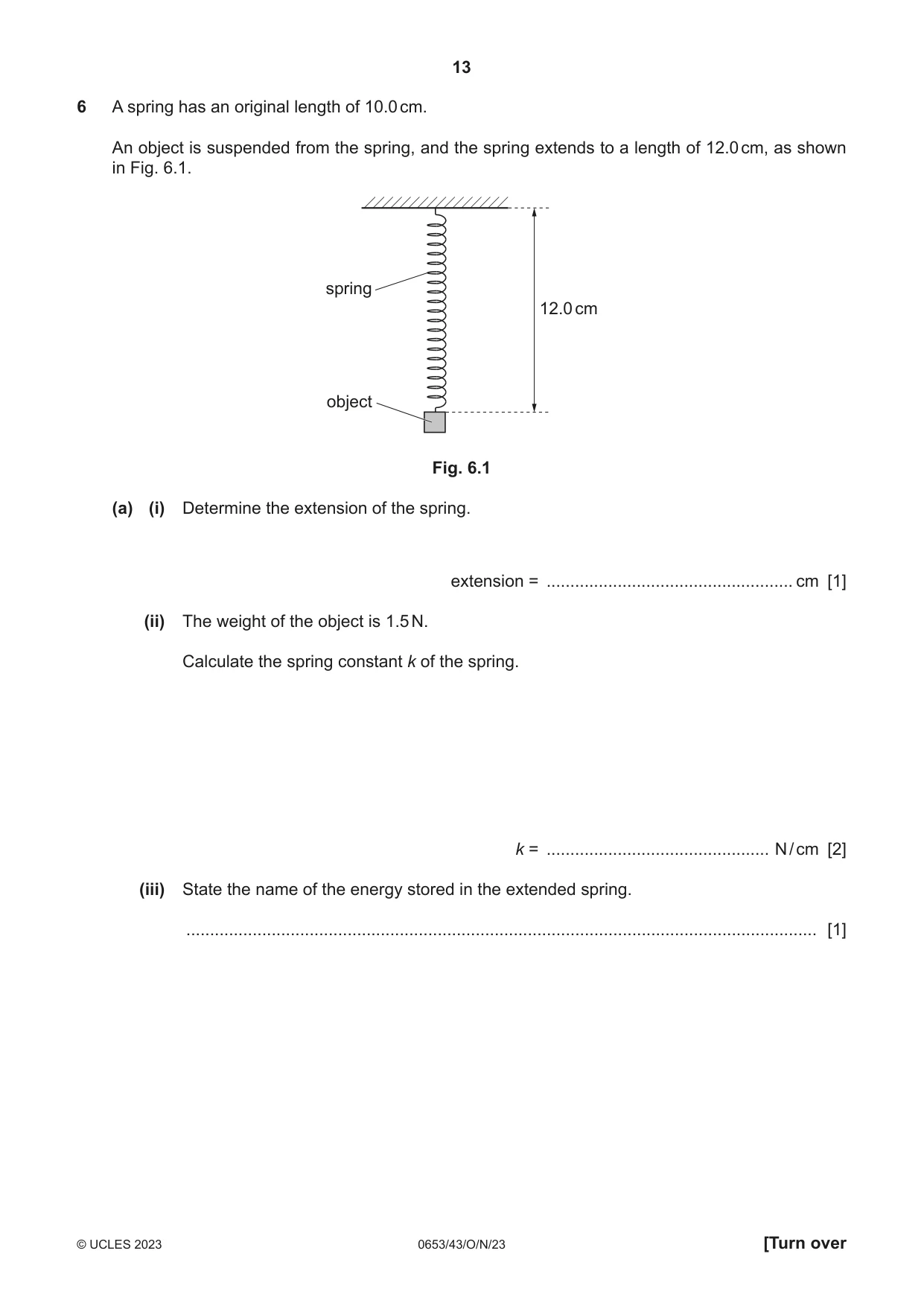 Cambridge IGCSE Science - Combined 0653 2023 Oct/Nov Paper 4 · Variant 3 question paper, page 13 of 24
