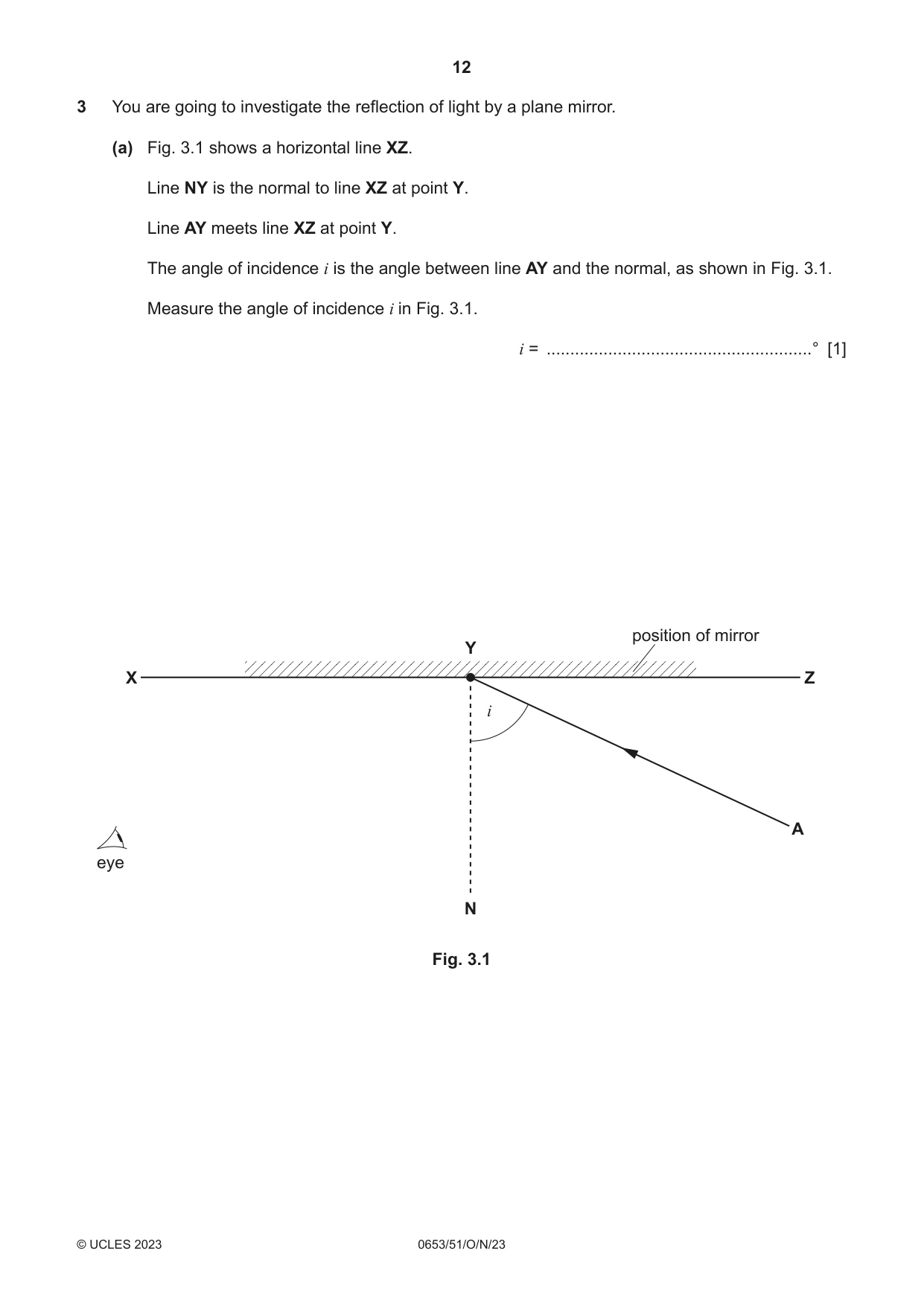 Cambridge IGCSE Science - Combined 0653 2023 Oct/Nov Paper 5 · Variant 1 question paper, page 12 of 16