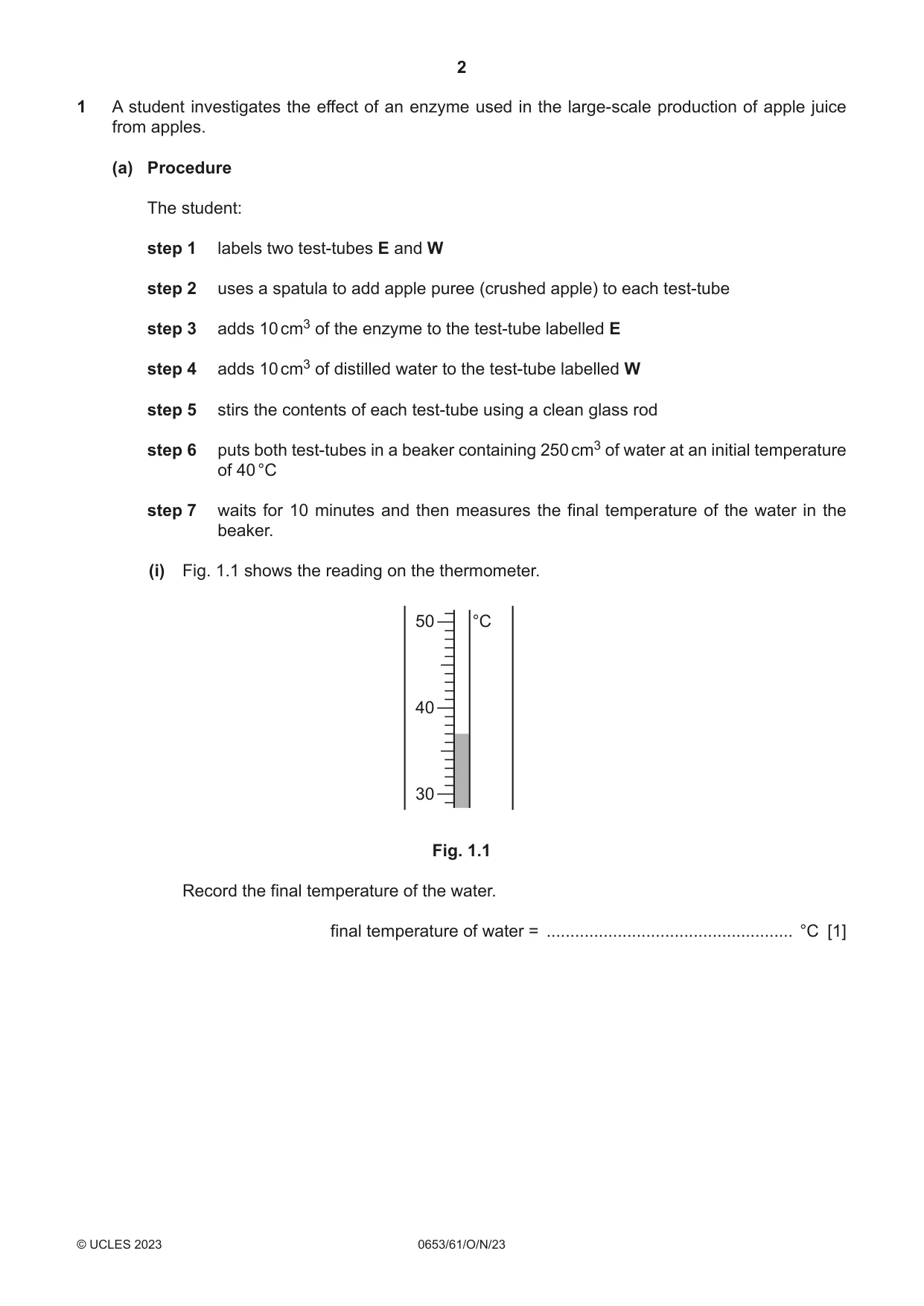 Cambridge IGCSE Science - Combined 0653 2023 Oct/Nov Paper 6 · Variant 1 question paper, page 2 of 16