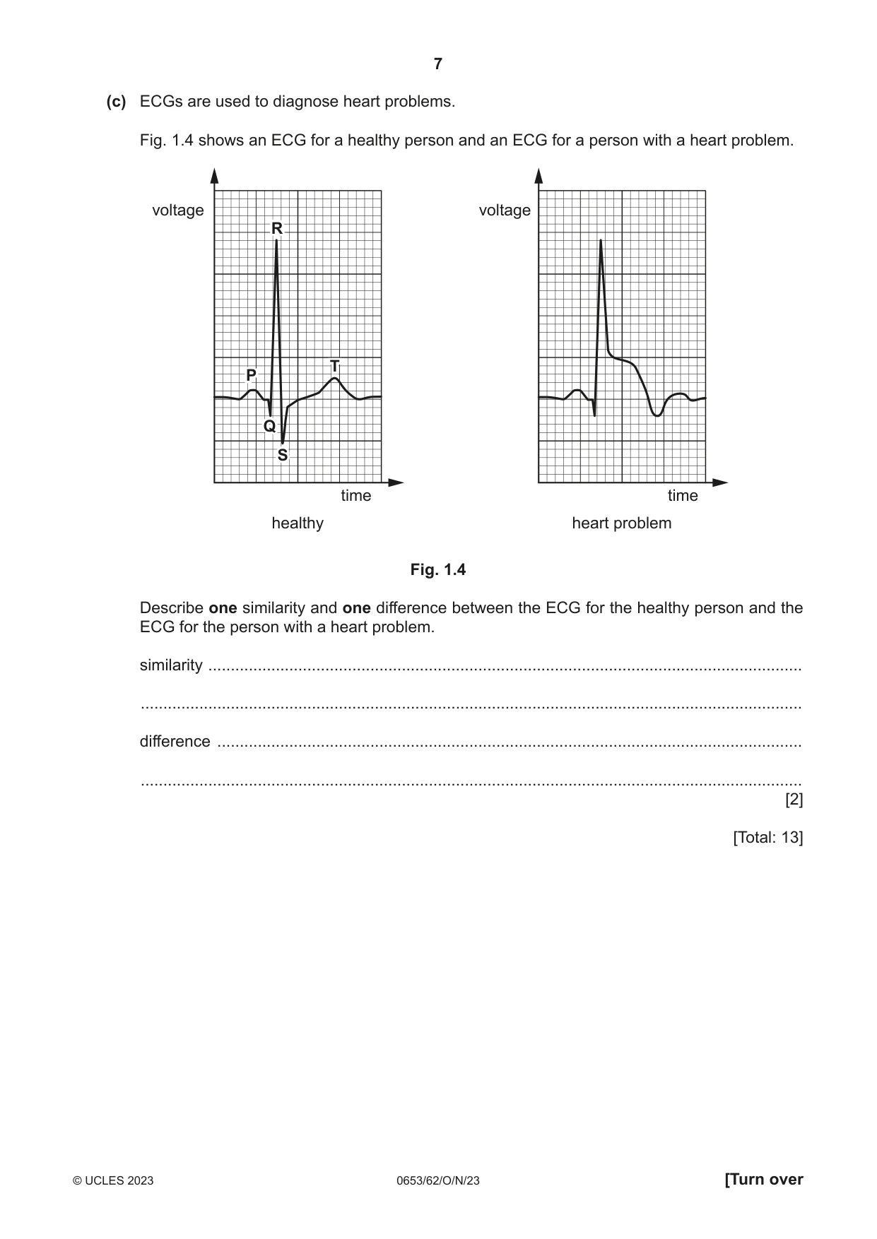 Cambridge IGCSE Science - Combined 0653 2023 Oct/Nov Paper 6 · Variant 2 question paper, page 7 of 20