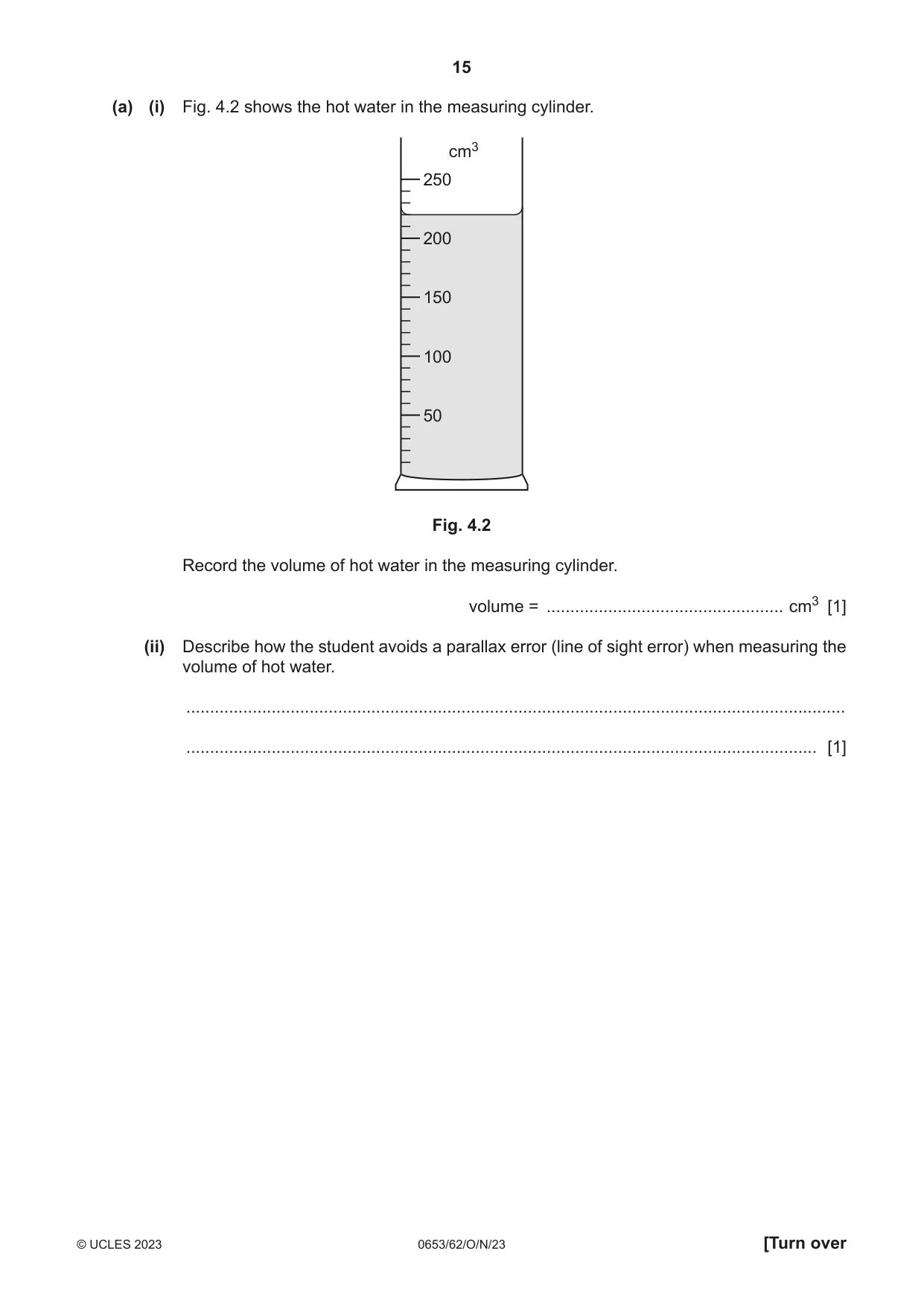 Cambridge IGCSE Science - Combined 0653 2023 Oct/Nov Paper 6 · Variant 2 question paper, page 15 of 20