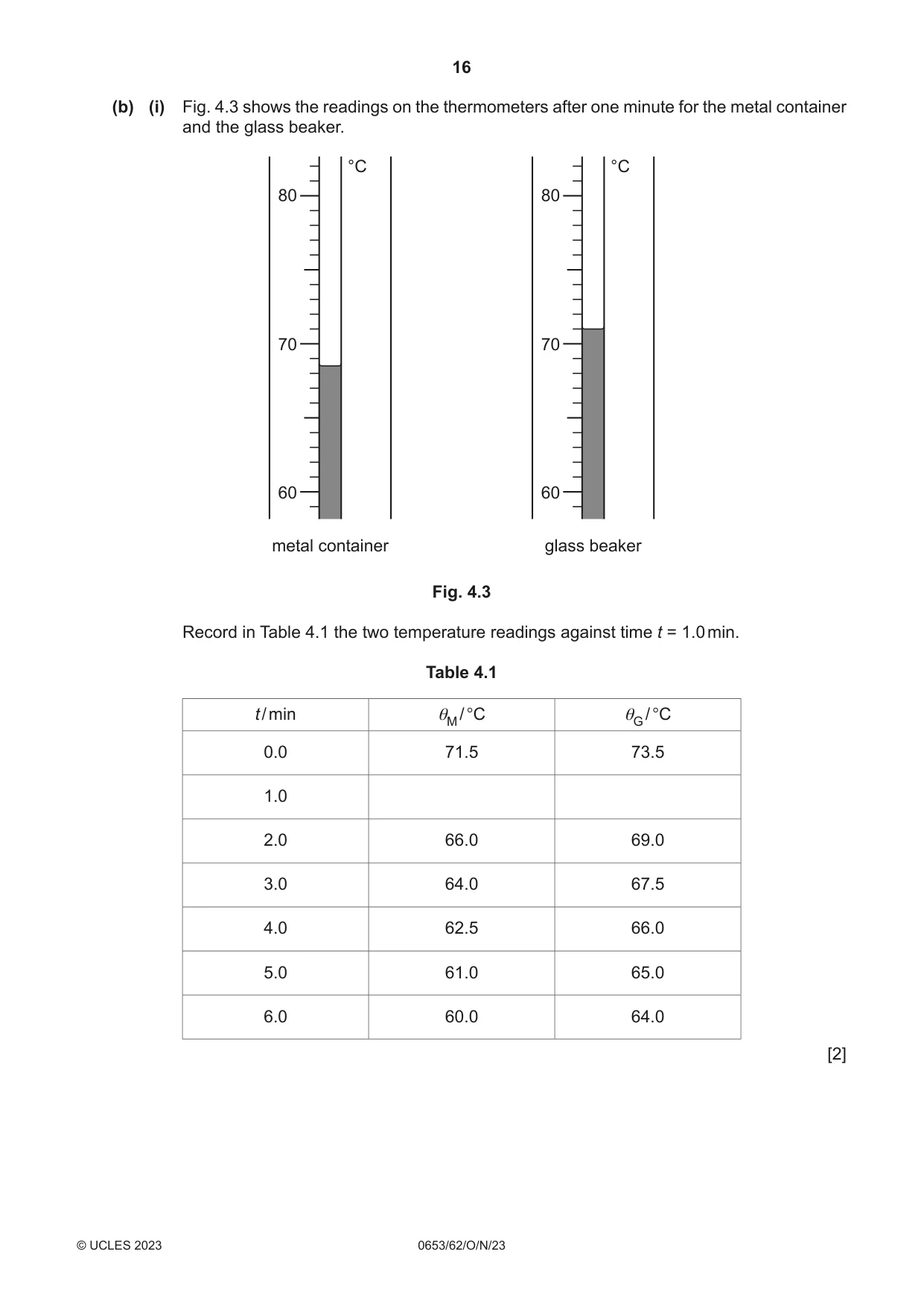 Cambridge IGCSE Science - Combined 0653 2023 Oct/Nov Paper 6 · Variant 2 question paper, page 16 of 20