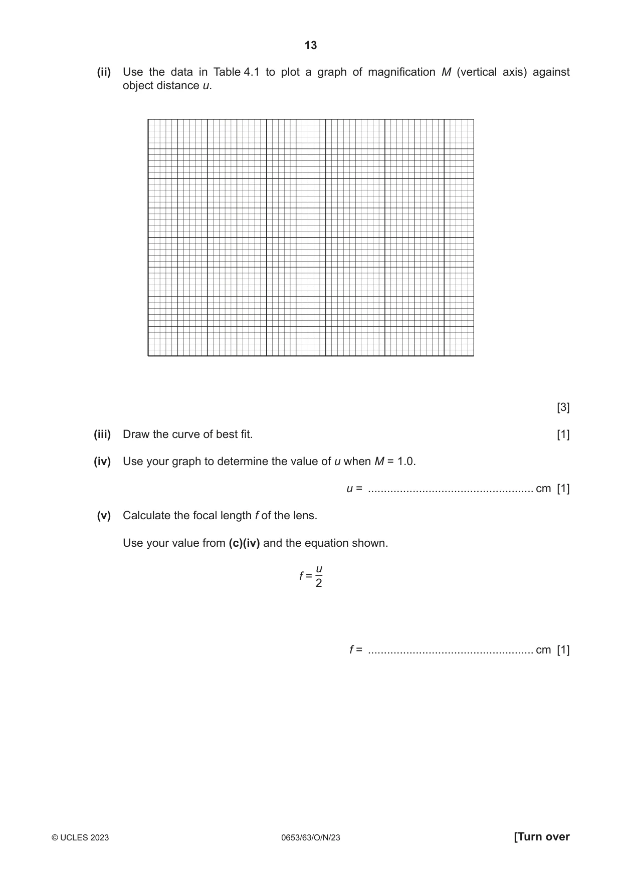 Cambridge IGCSE Science - Combined 0653 2023 Oct/Nov Paper 6 · Variant 3 question paper, page 13 of 16