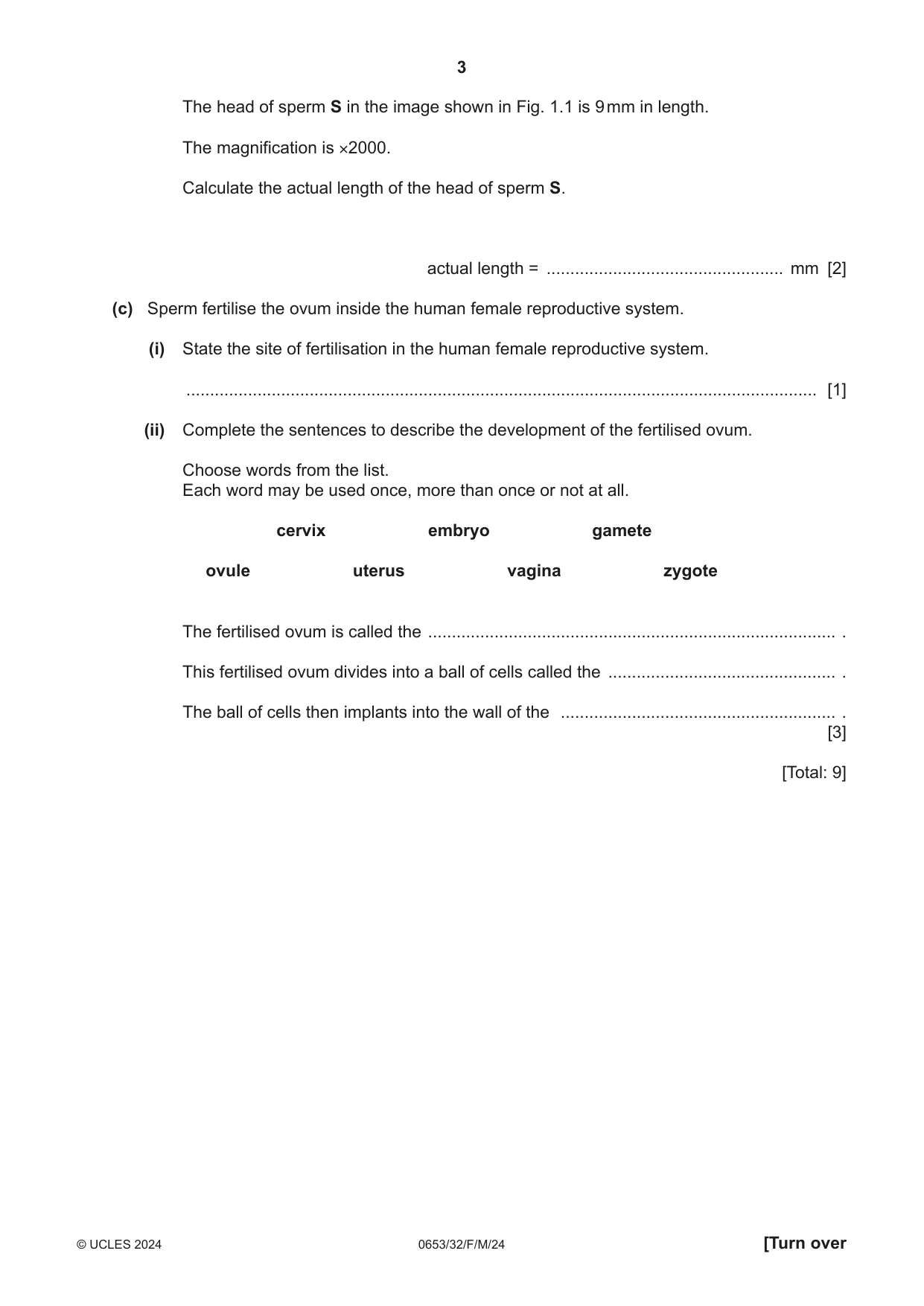 Cambridge IGCSE Science - Combined 0653 2024 Feb/March Paper 3 · Variant 2 question paper, page 3 of 24