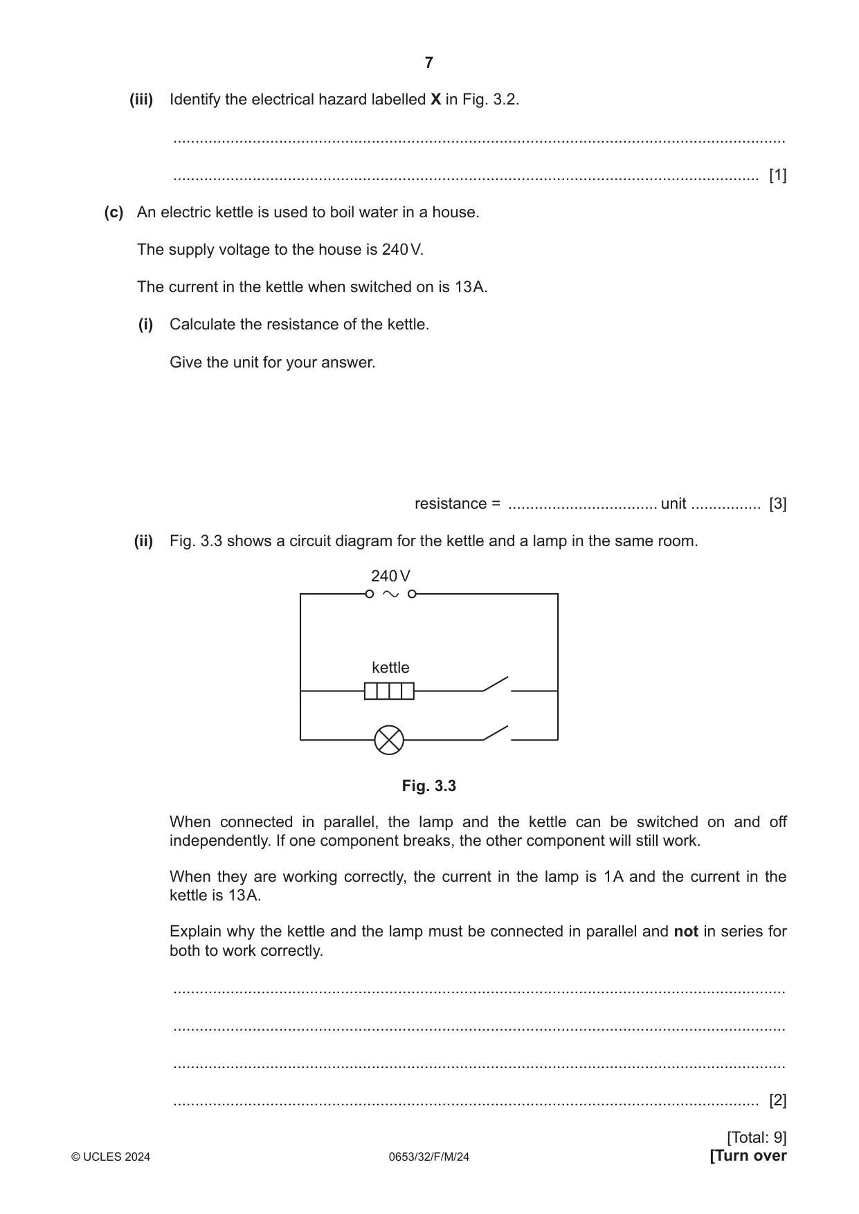 Cambridge IGCSE Science - Combined 0653 2024 Feb/March Paper 3 · Variant 2 question paper, page 7 of 24