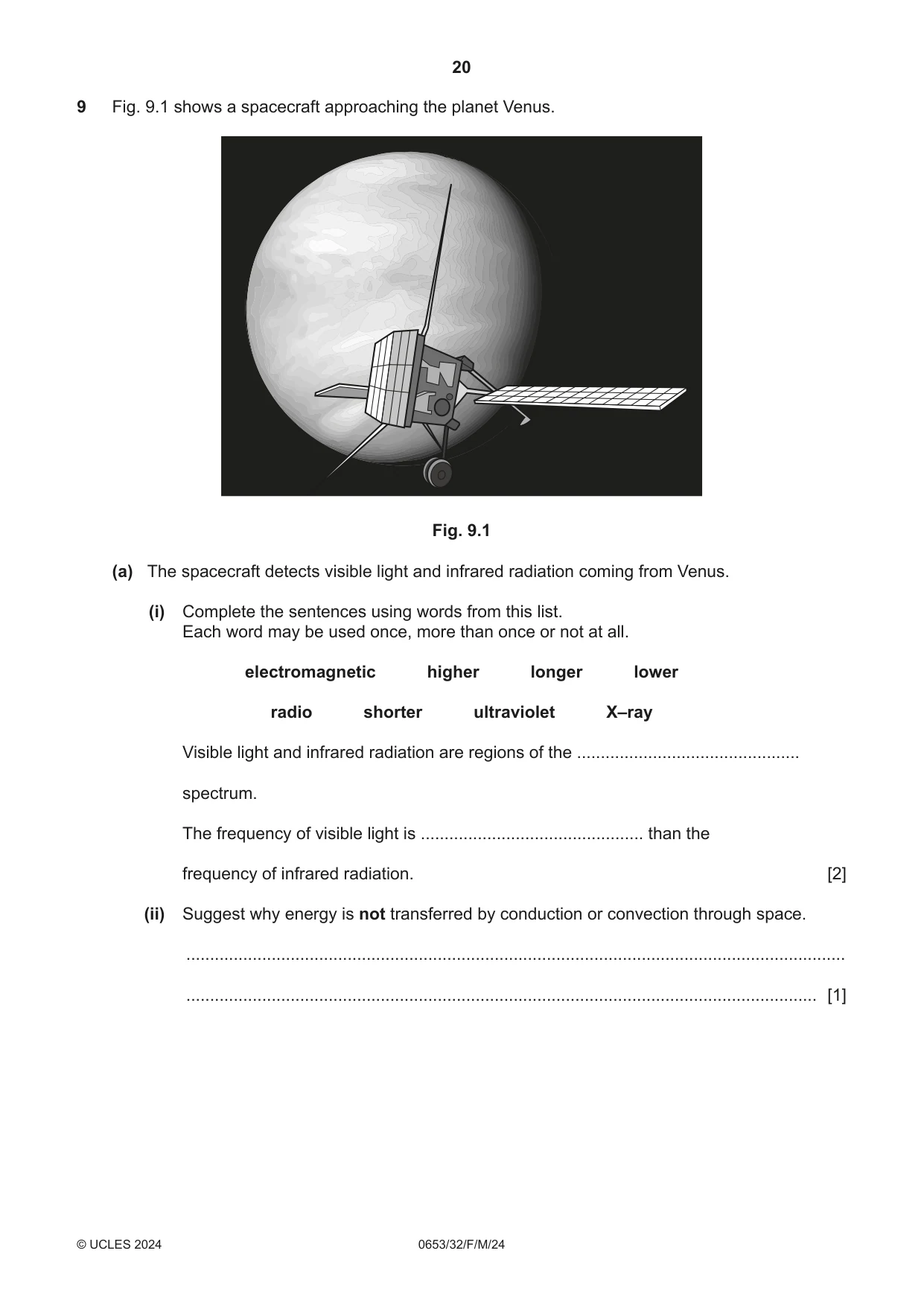 Cambridge IGCSE Science - Combined 0653 2024 Feb/March Paper 3 · Variant 2 question paper, page 20 of 24