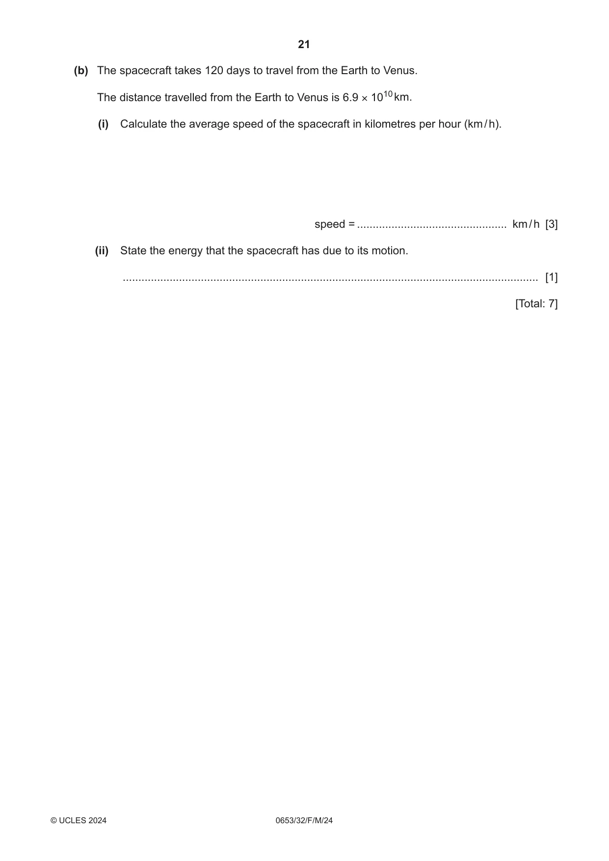 Cambridge IGCSE Science - Combined 0653 2024 Feb/March Paper 3 · Variant 2 question paper, page 21 of 24