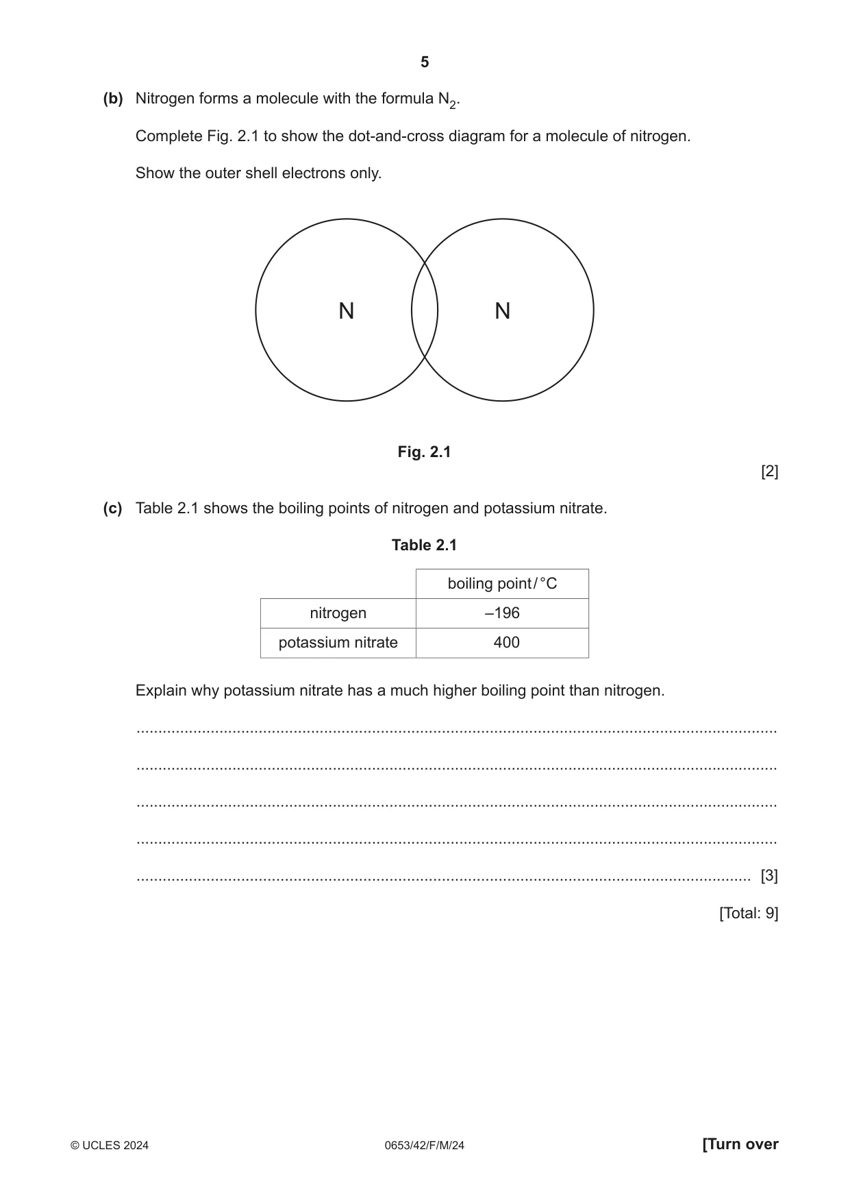 Cambridge IGCSE Science - Combined 0653 2024 Feb/March Paper 4 · Variant 2 question paper, page 5 of 20