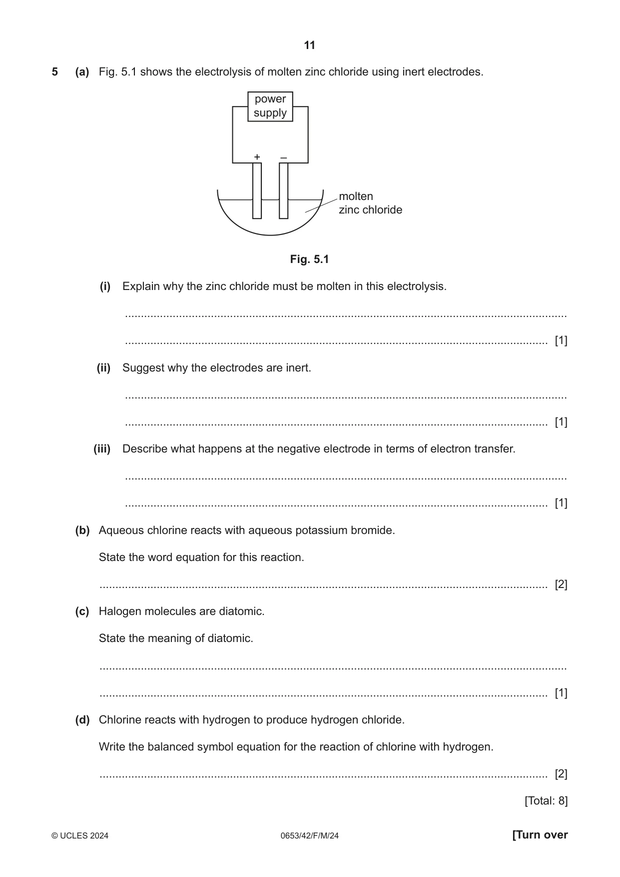 Cambridge IGCSE Science - Combined 0653 2024 Feb/March Paper 4 · Variant 2 question paper, page 11 of 20