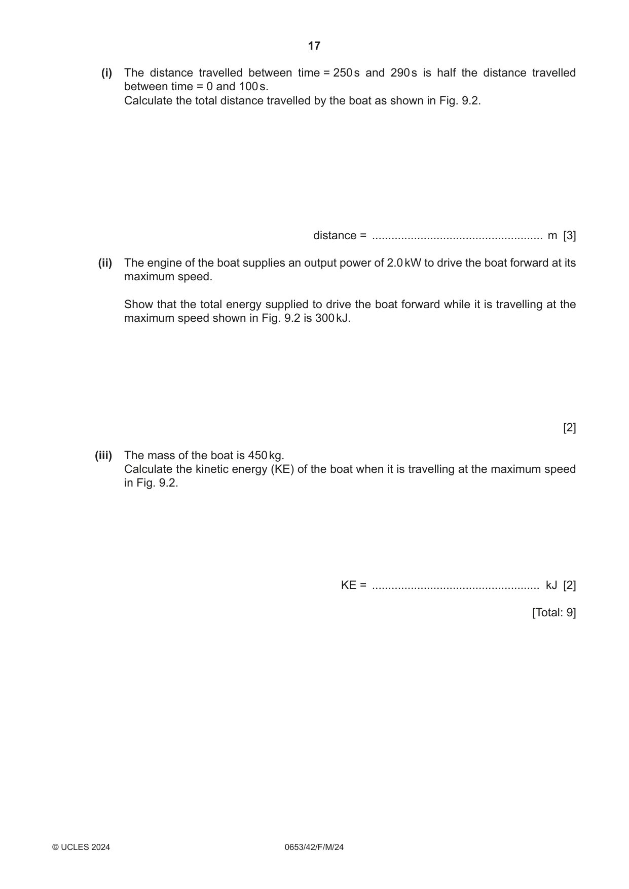 Cambridge IGCSE Science - Combined 0653 2024 Feb/March Paper 4 · Variant 2 question paper, page 17 of 20