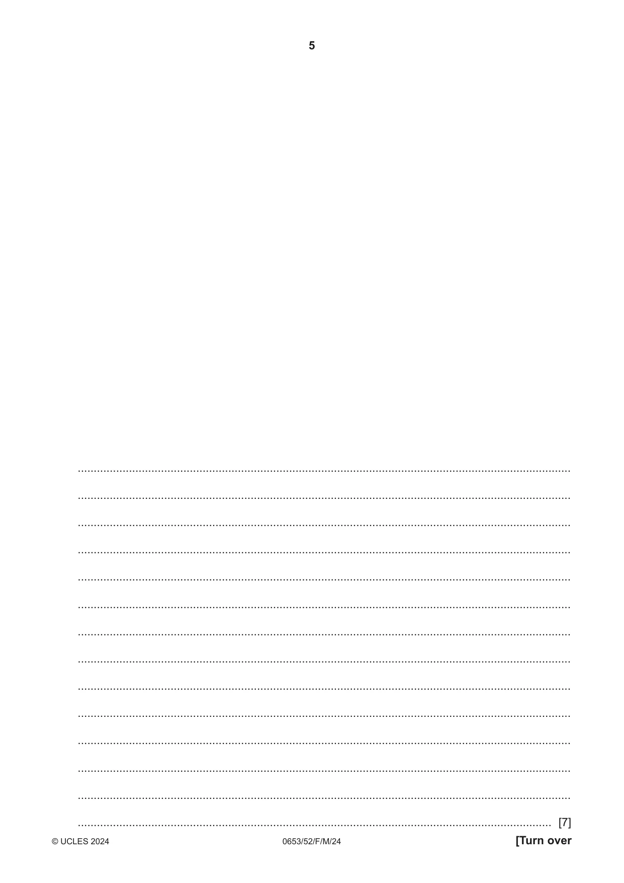 Cambridge IGCSE Science - Combined 0653 2024 Feb/March Paper 5 · Variant 2 question paper, page 5 of 12