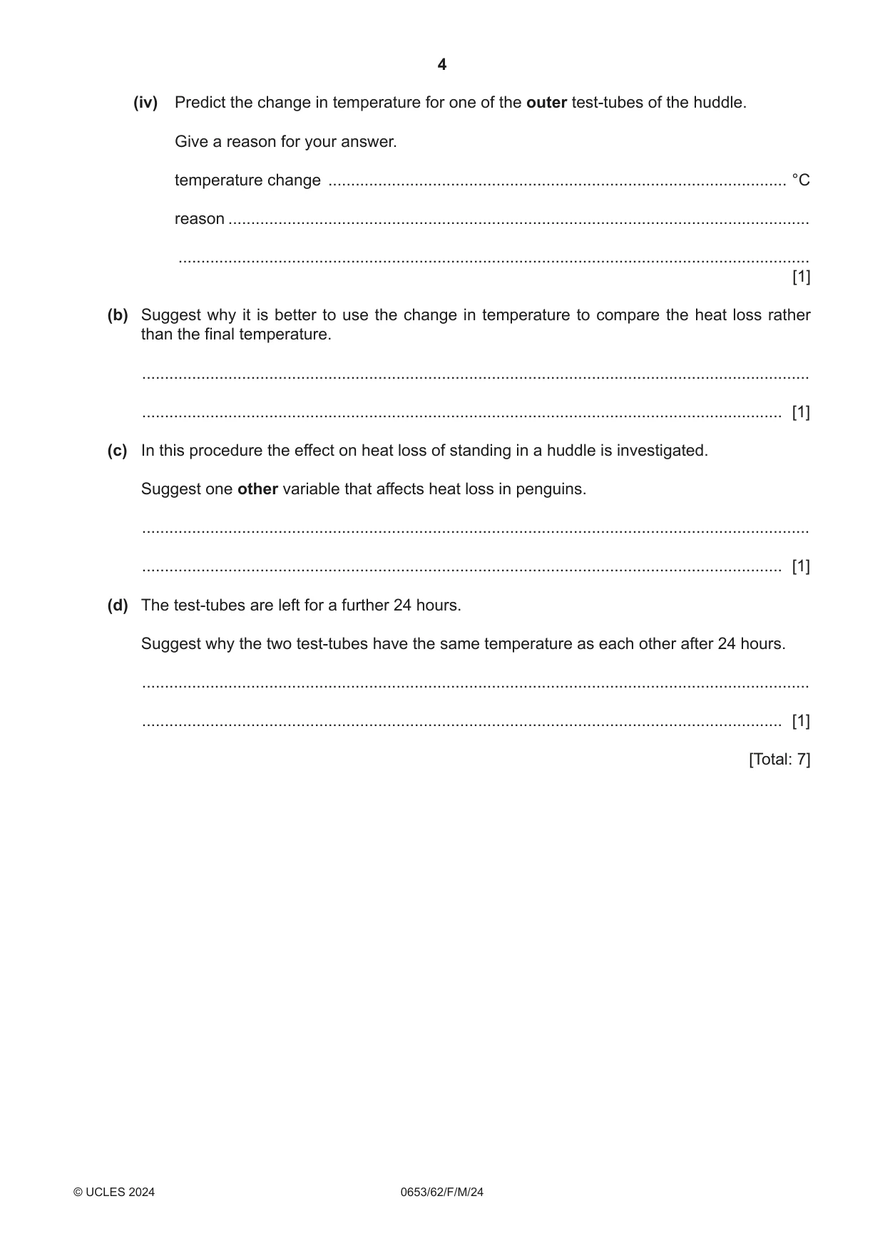 Cambridge IGCSE Science - Combined 0653 2024 Feb/March Paper 6 · Variant 2 question paper, page 4 of 16