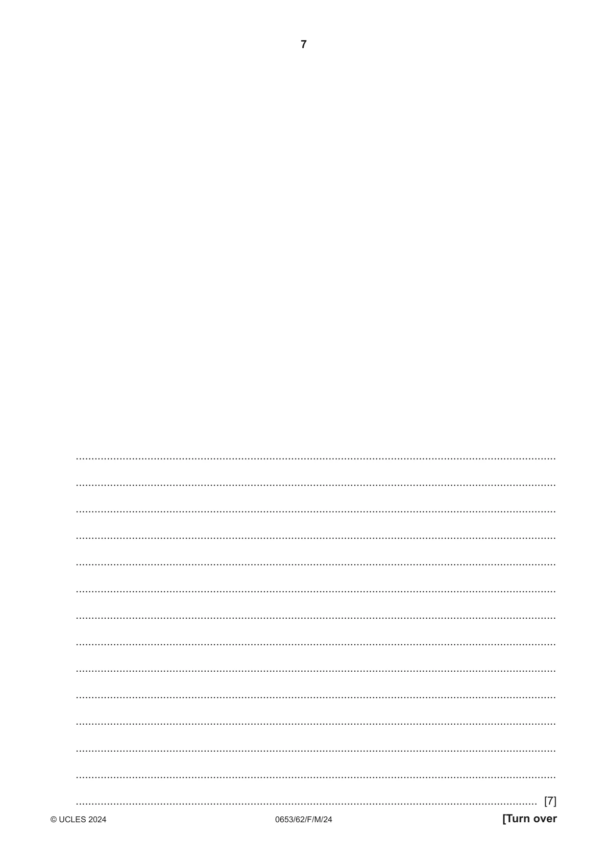Cambridge IGCSE Science - Combined 0653 2024 Feb/March Paper 6 · Variant 2 question paper, page 7 of 16