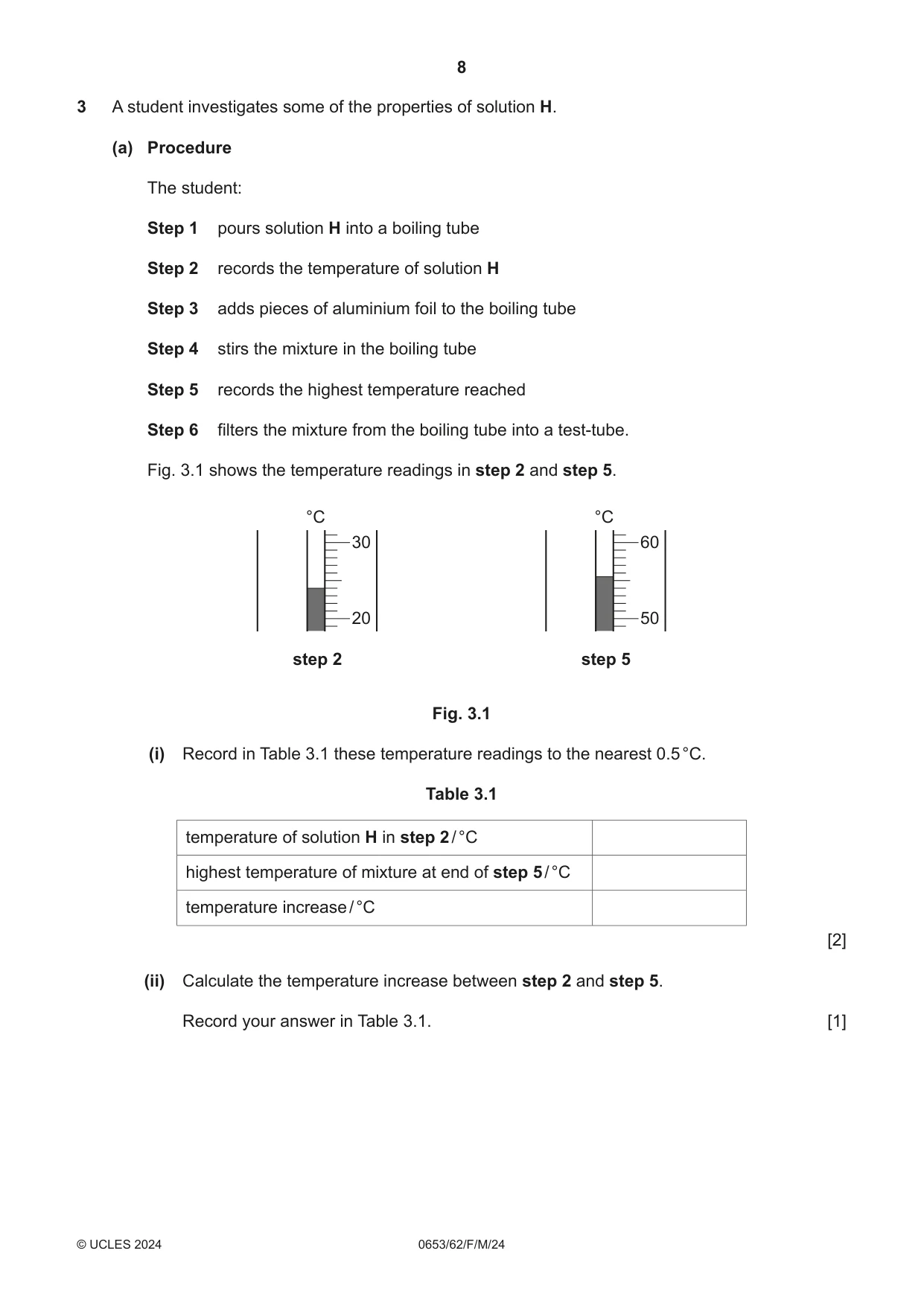Cambridge IGCSE Science - Combined 0653 2024 Feb/March Paper 6 · Variant 2 question paper, page 8 of 16